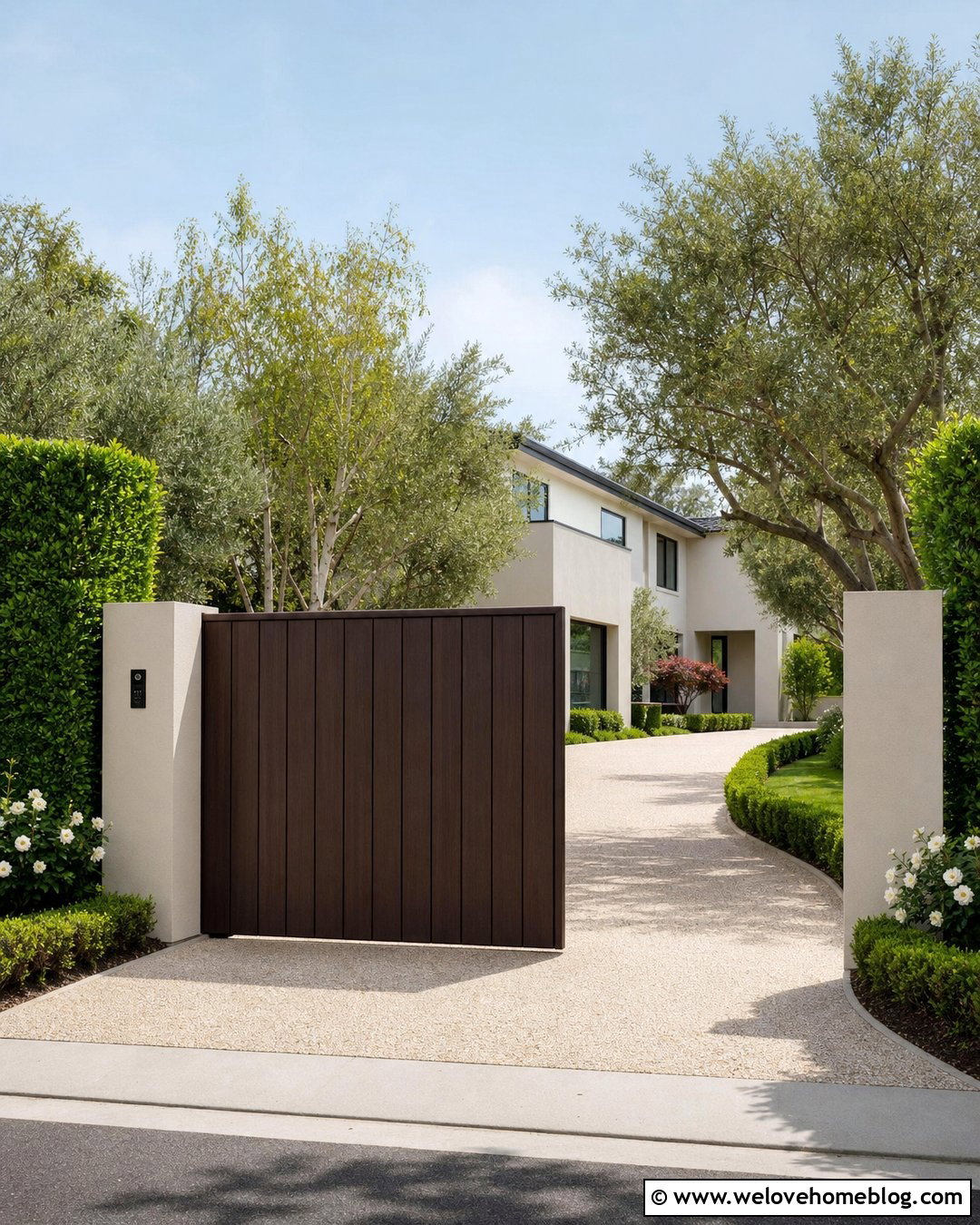 Solid Privacy Accoya Wood Driveway Gate - 20 Accoya Wood Driveway Gates Ideas