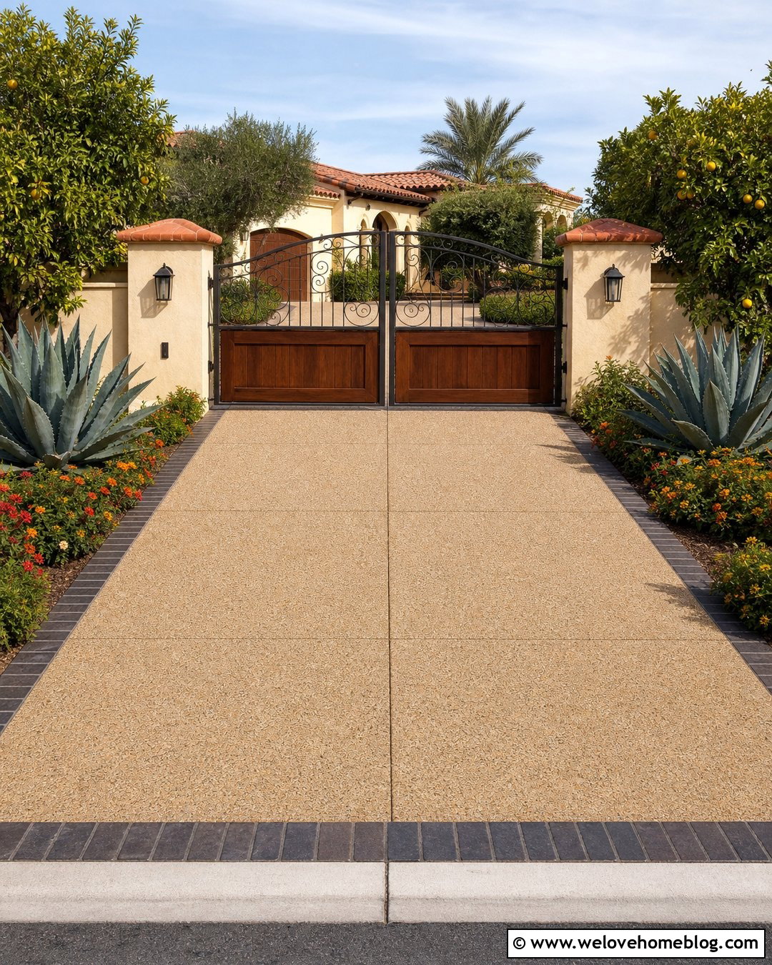 Spanish Double Swing Driveway Gate - 20 Spanish Driveway Gate Ideas