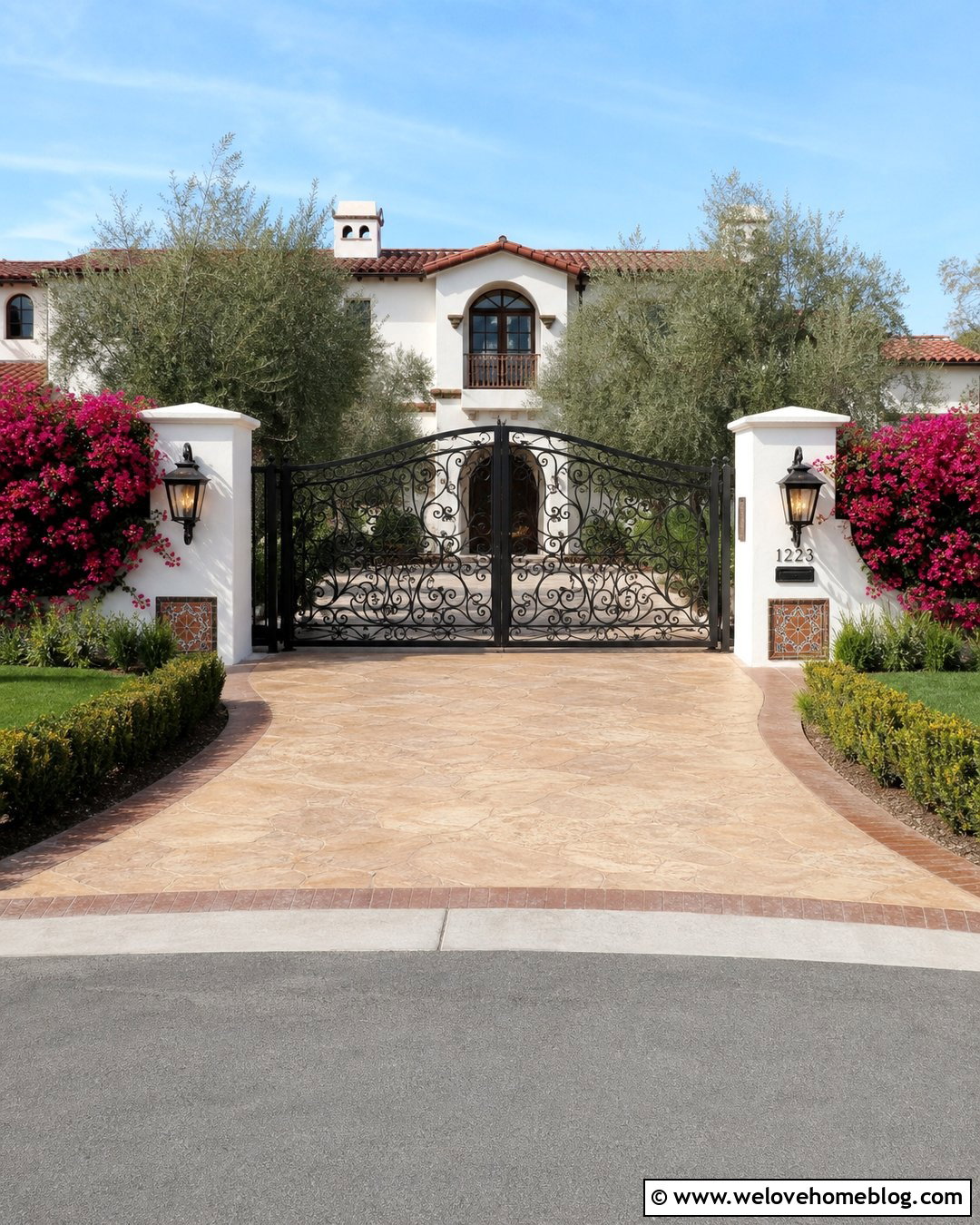 Spanish Style Driveway Gate With Decorative Scrollwork - 20 spanish style home driveway gate ideas