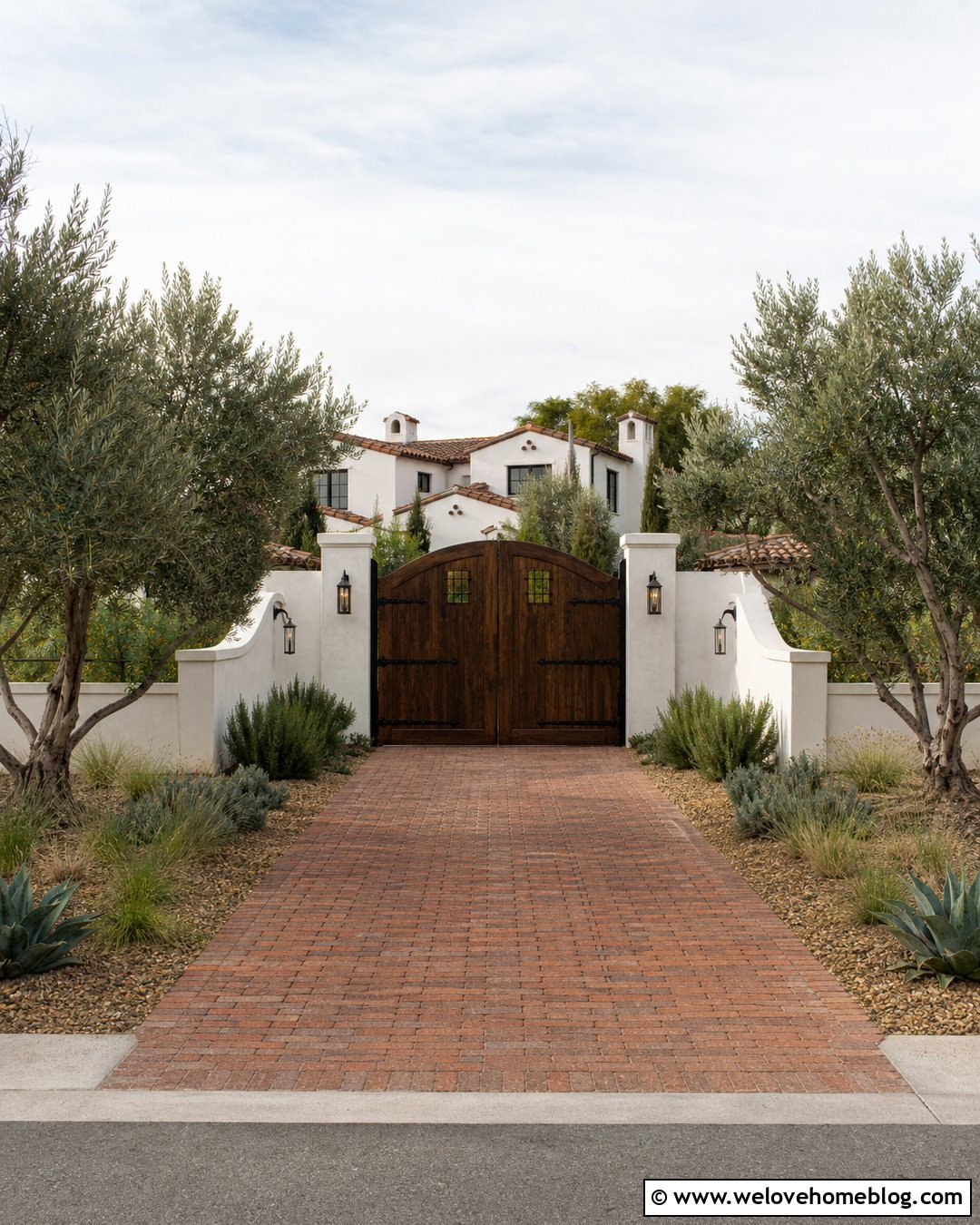 Spanish Style Driveway Gate With Mission Details - 20 spanish style home driveway gate ideas
