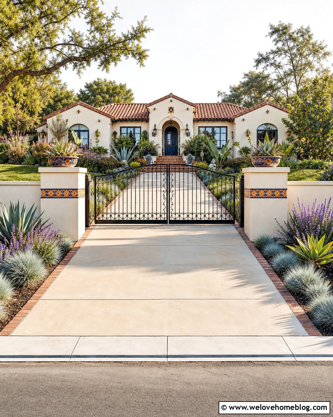 Spanish Style Driveway Gate With Talavera Tile - 20 spanish style home driveway gate ideas
