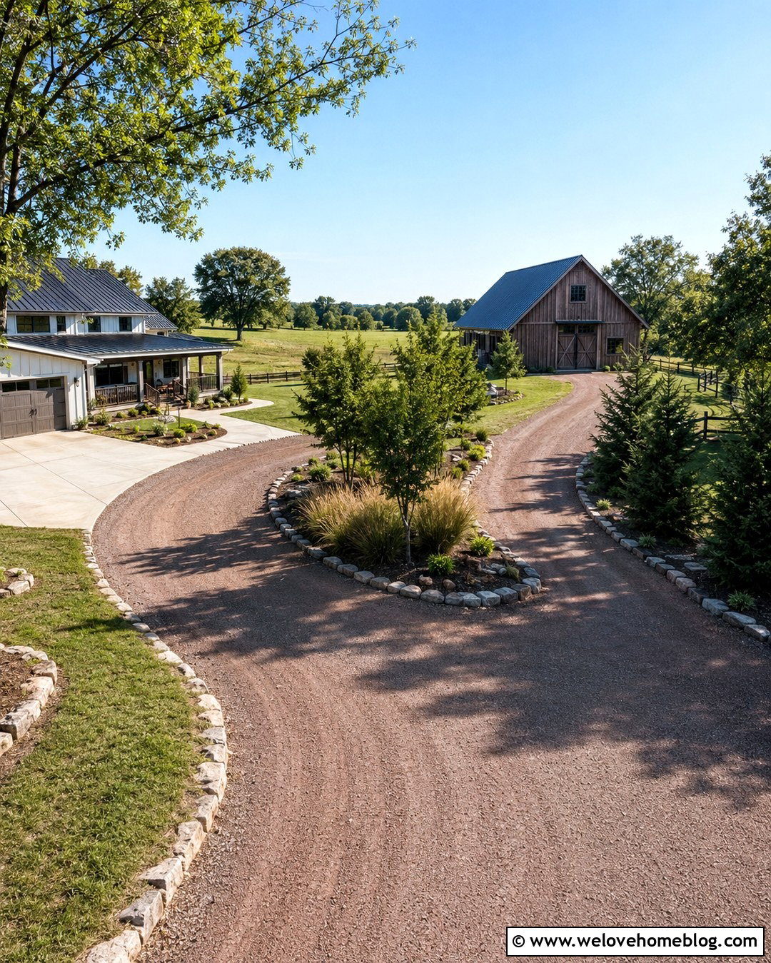 Split Acreage Driveway - 20 Acreage Driveway Ideas