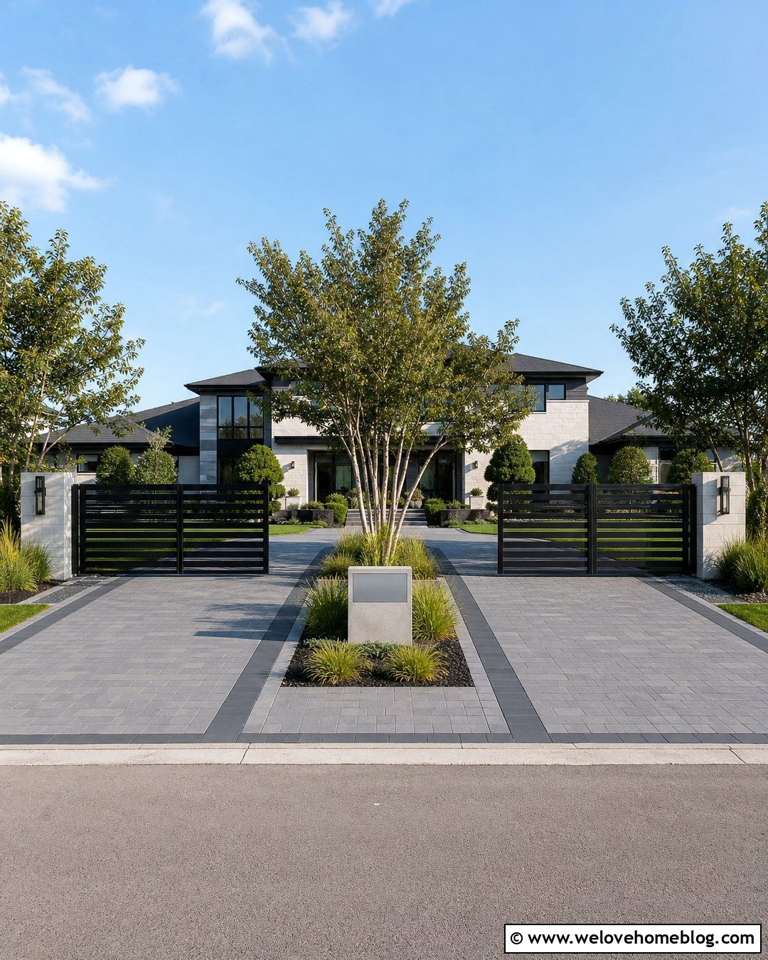 Split Driveway Entrance Gate - 35 entrance gates driveway ideas