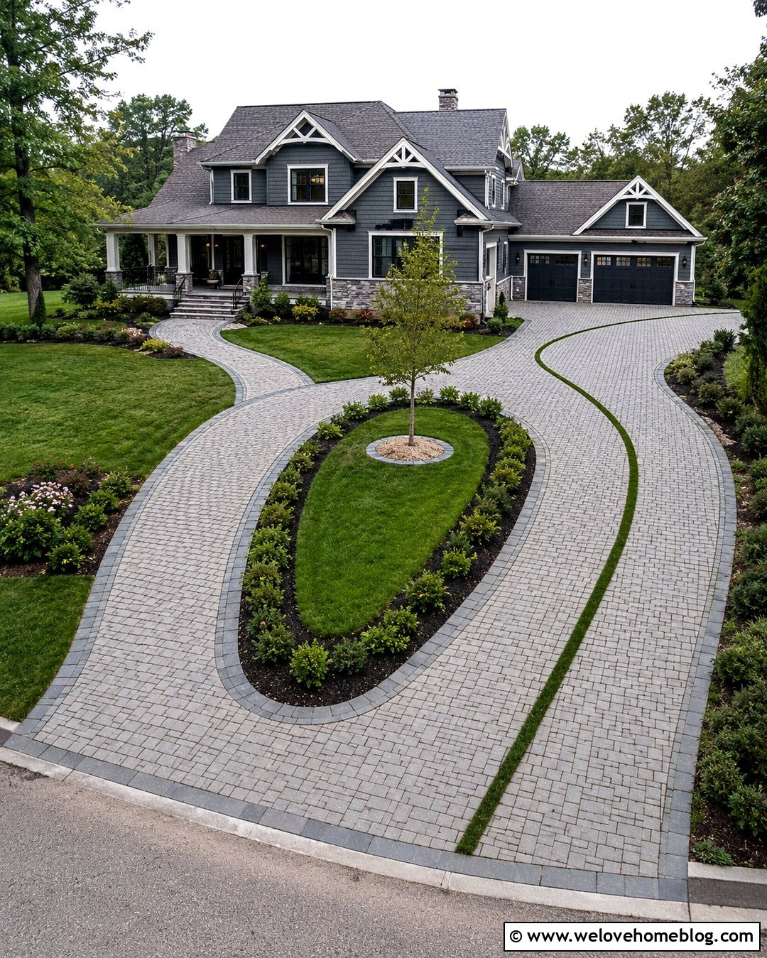 Split Grass And Stone Driveway - 20 grass and stone driveway ideas