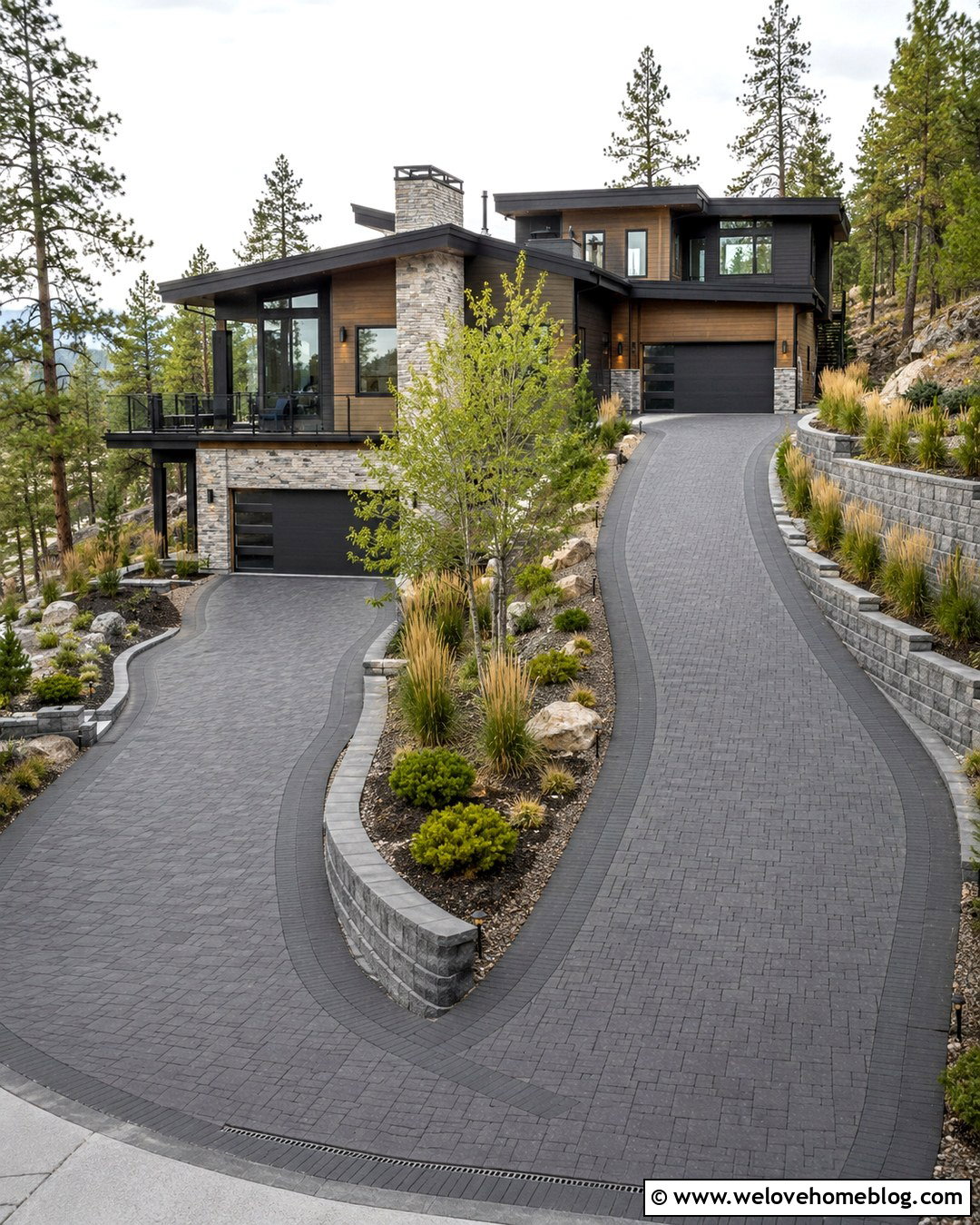 Split Level Hillside Driveway - 20 Hillside Driveway Ideas
