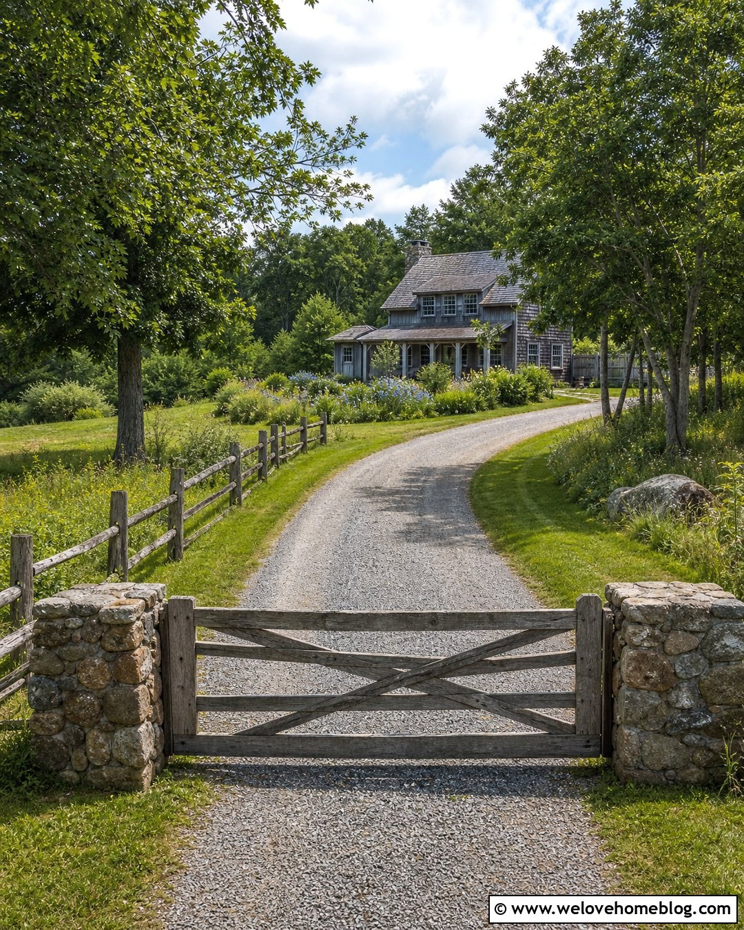 Split Rail Driveway Fence - 25 Driveway Fencing Ideas