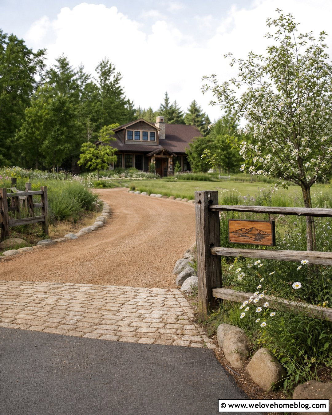 Split Rail Fence Driveway Welcome Sign - 20 driveway welcome sign entrance ideas