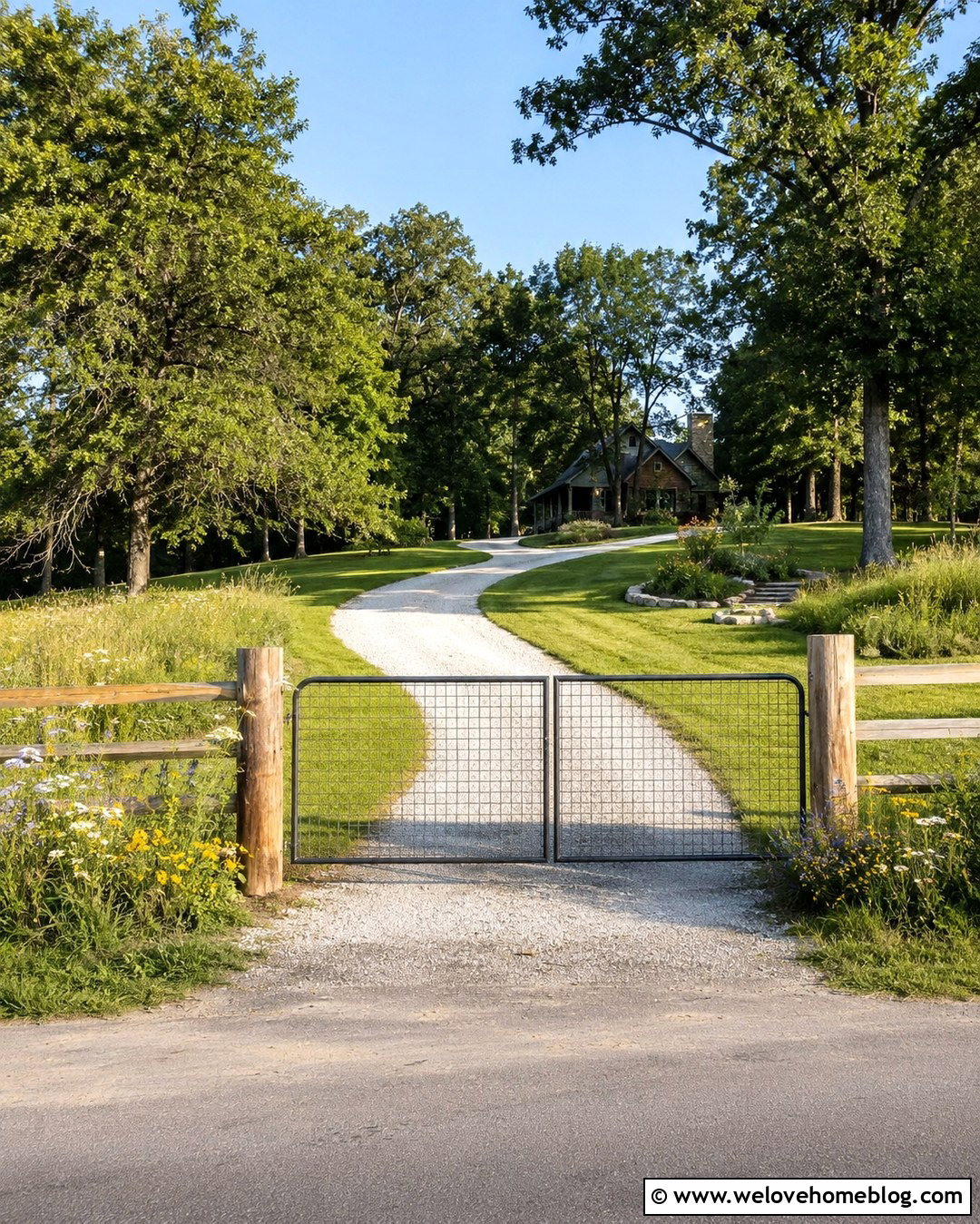 Split Rail Fence With Wire Gate - 20 gates and fences driveway ideas