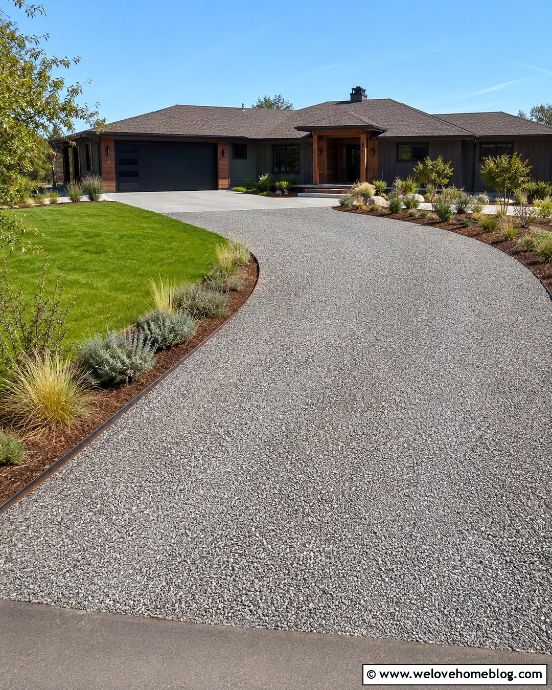 Stabilized Crushed Granite Driveway - 20 modern driveway with textured surface ideas