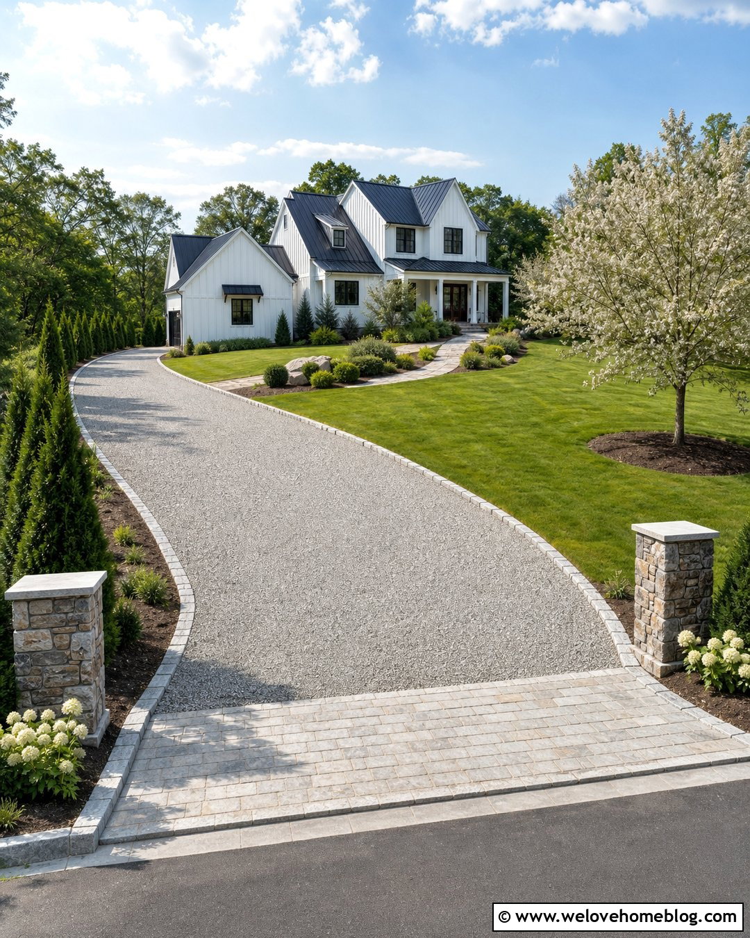 Stabilized Gravel Driveway With Gravel Grid - 20 driveway surfacing ideas