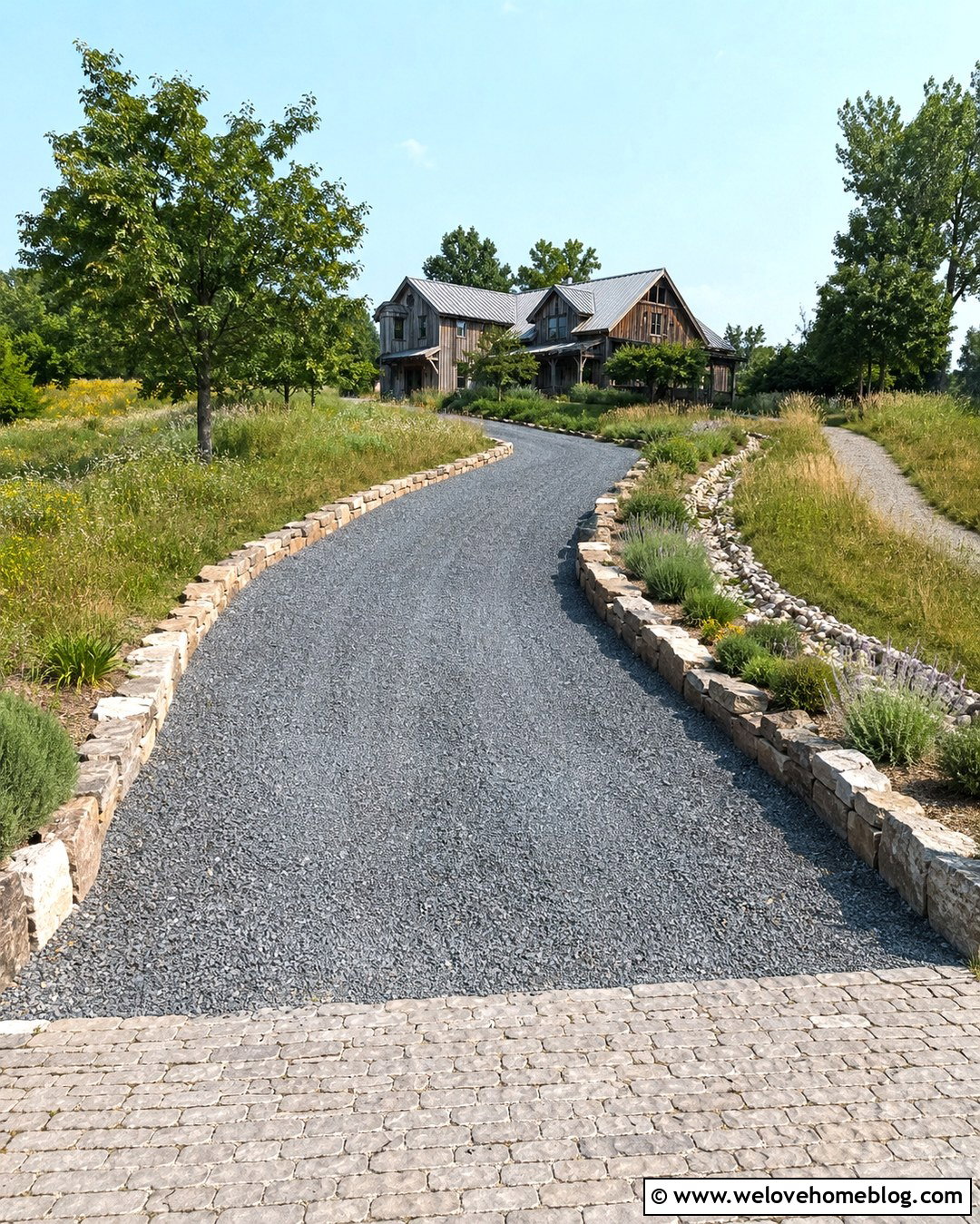 Stabilized Gravel Steep Driveway - 20 Steep Driveway Design Ideas