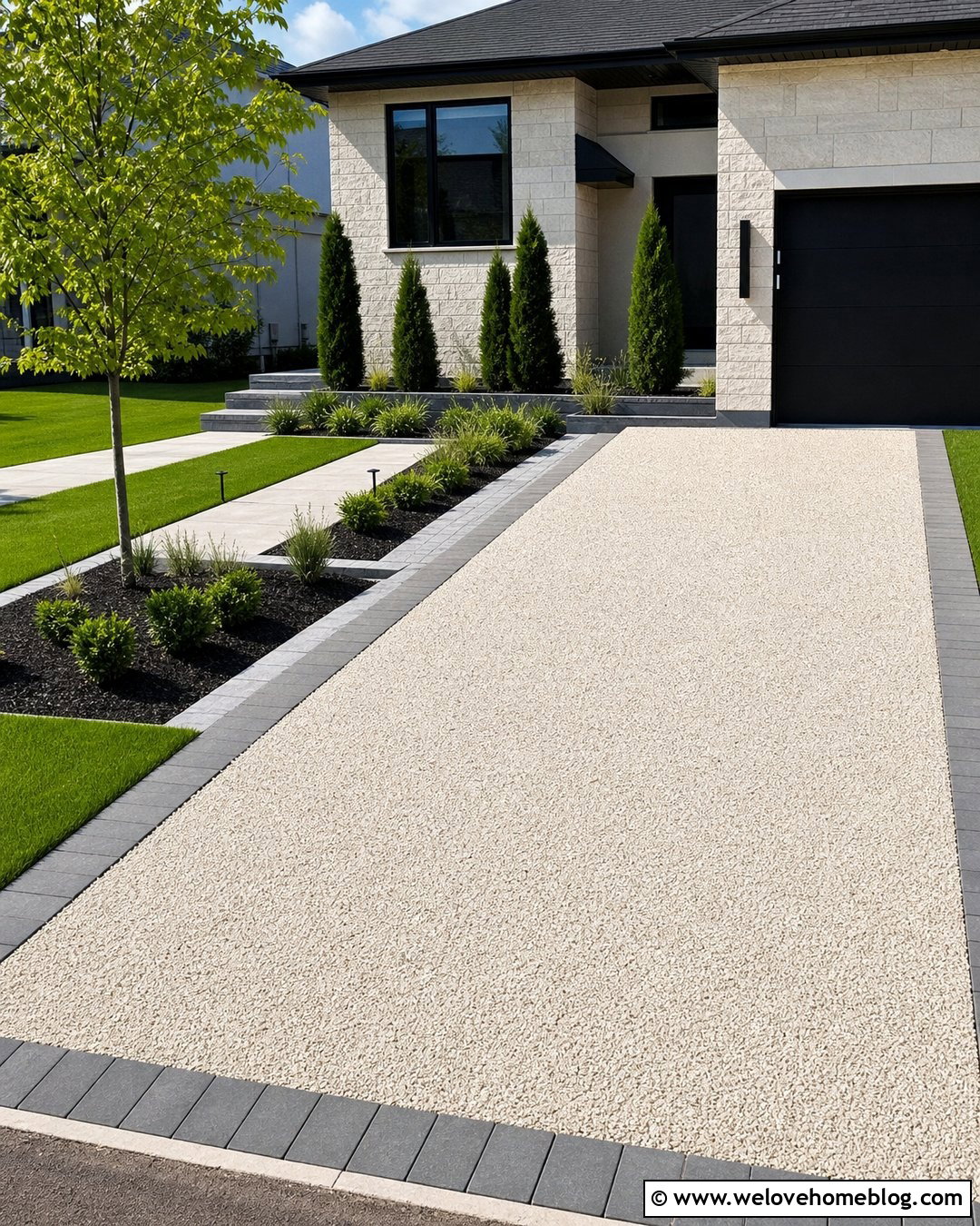 Stabilized Limestone Driveway With Gravel Grid - 25 Limestone Driveway Ideas