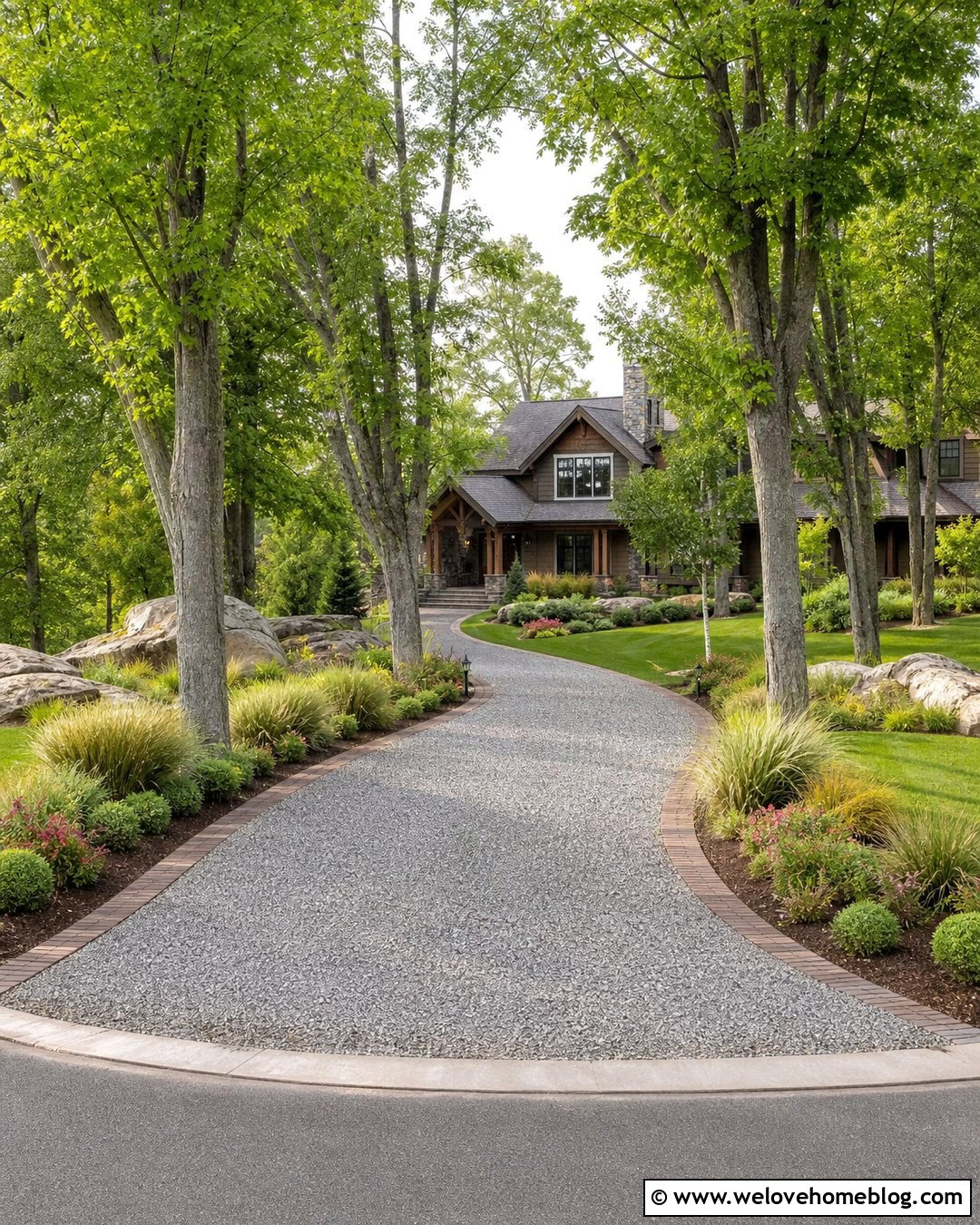 Staggered Linden Tree Driveway - 20 Linden Tree Driveway Ideas