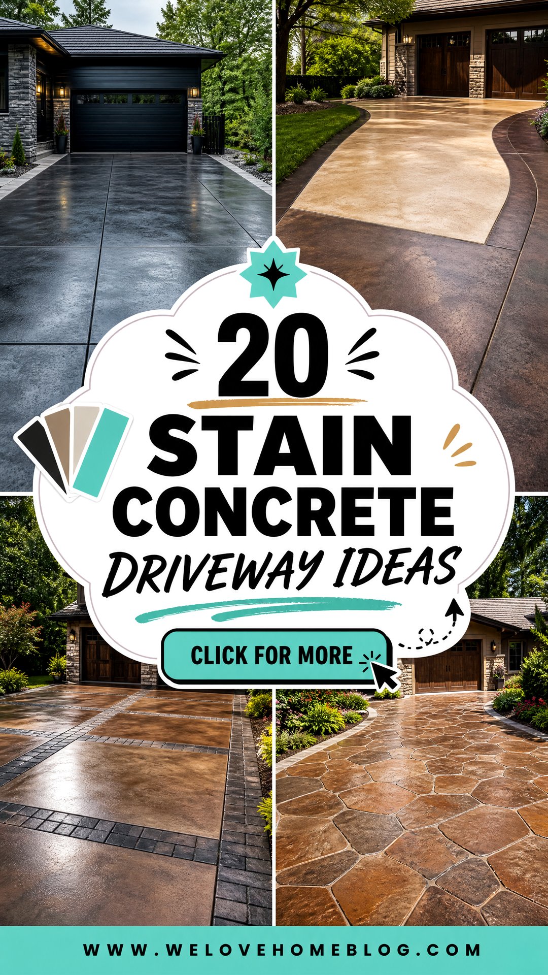 20 Stain Concrete Driveway Ideas for a Fresh Look Today - 20 Stain Concrete Driveway Ideas for a Fresh Look Today