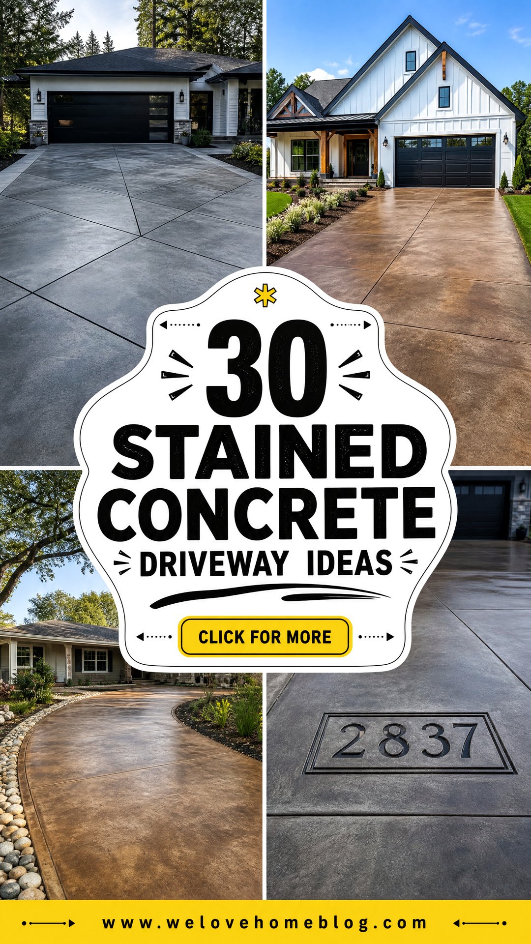 30 Stained Concrete Driveway Ideas for a Polished Look - 30 Stained Concrete Driveway Ideas for a Polished Look