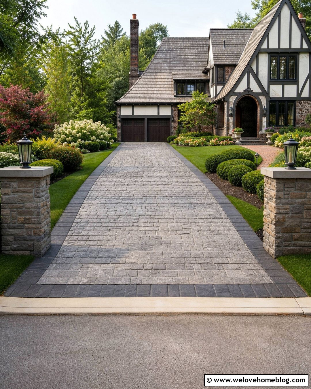 Stamped Cobblestone Concrete Driveway Resurfacing - 20 How To Resurface Concrete Driveway Ideas