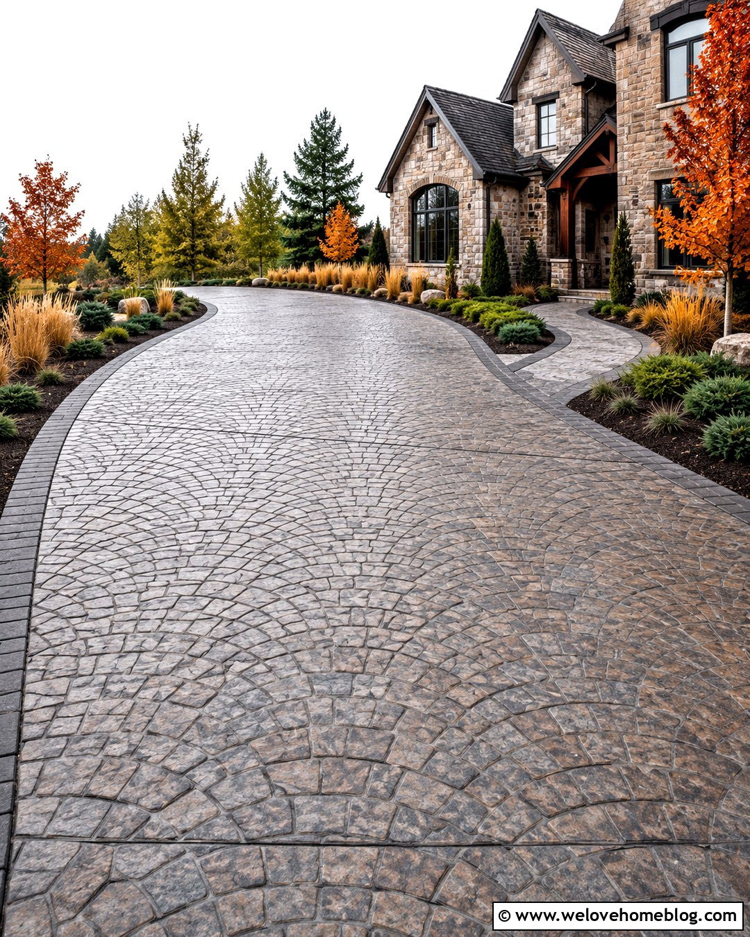 20 Autumn Driveway Paving Ideas for a Cozy Seasonal Entry