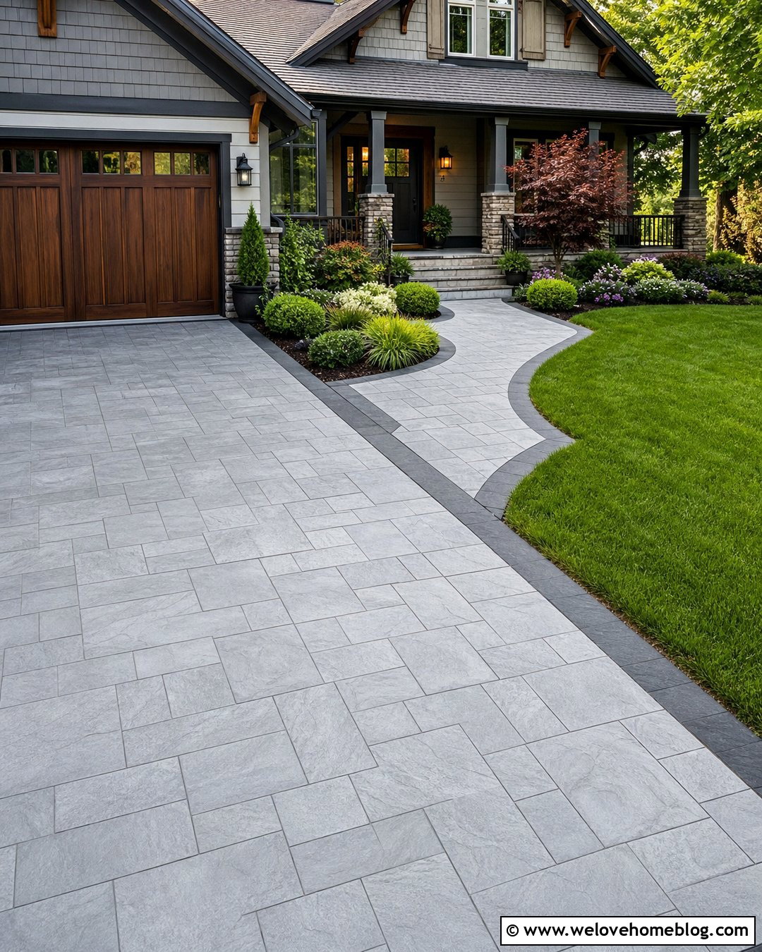 Stamped Concrete Driveway And Walkway - 35 Stamped Concrete Driveway Ideas