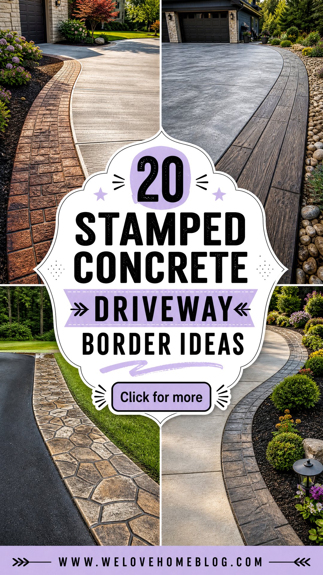 20 Stamped Concrete Driveway Border Ideas for a Luxe Look - 20 Stamped Concrete Driveway Border Ideas for a Luxe Look