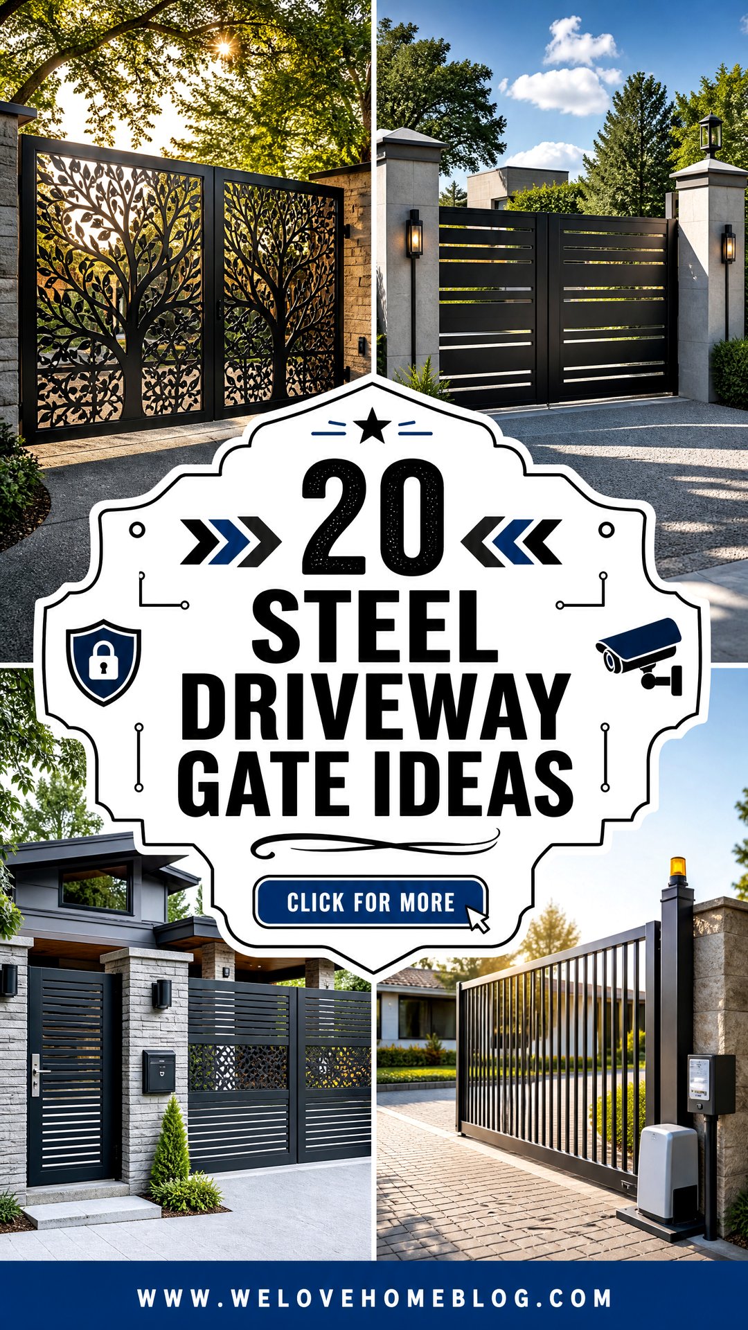 20 Steel Driveway Gate Ideas for Secure Modern Entrances - 20 Steel Driveway Gate Ideas for Secure, Modern Entrances