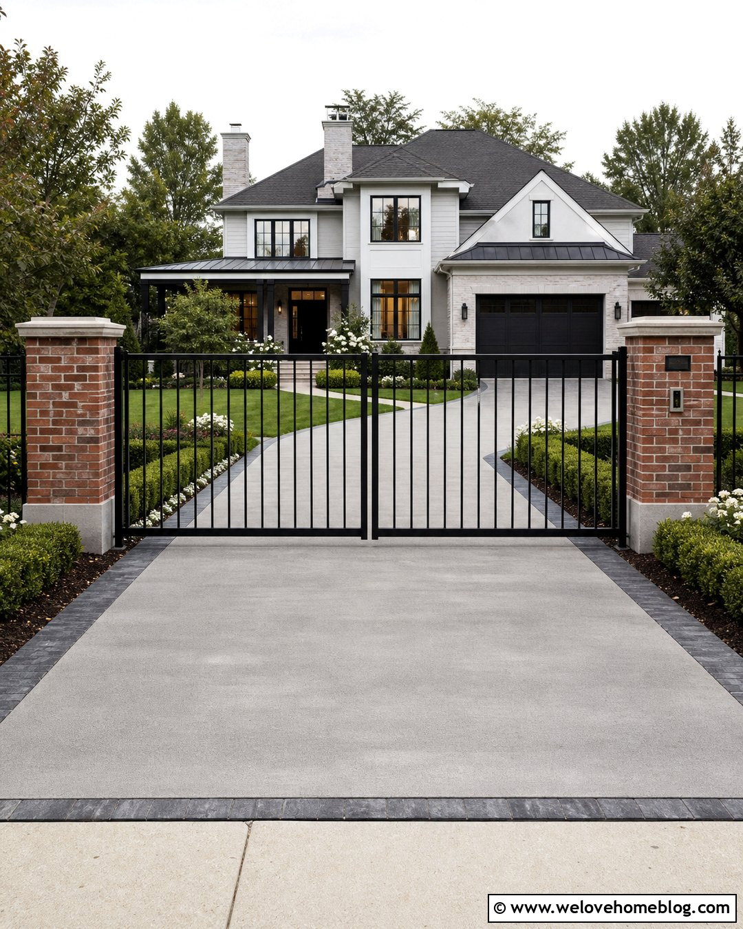 Steel Picket Driveway Gate - 20 steel driveway gate ideas