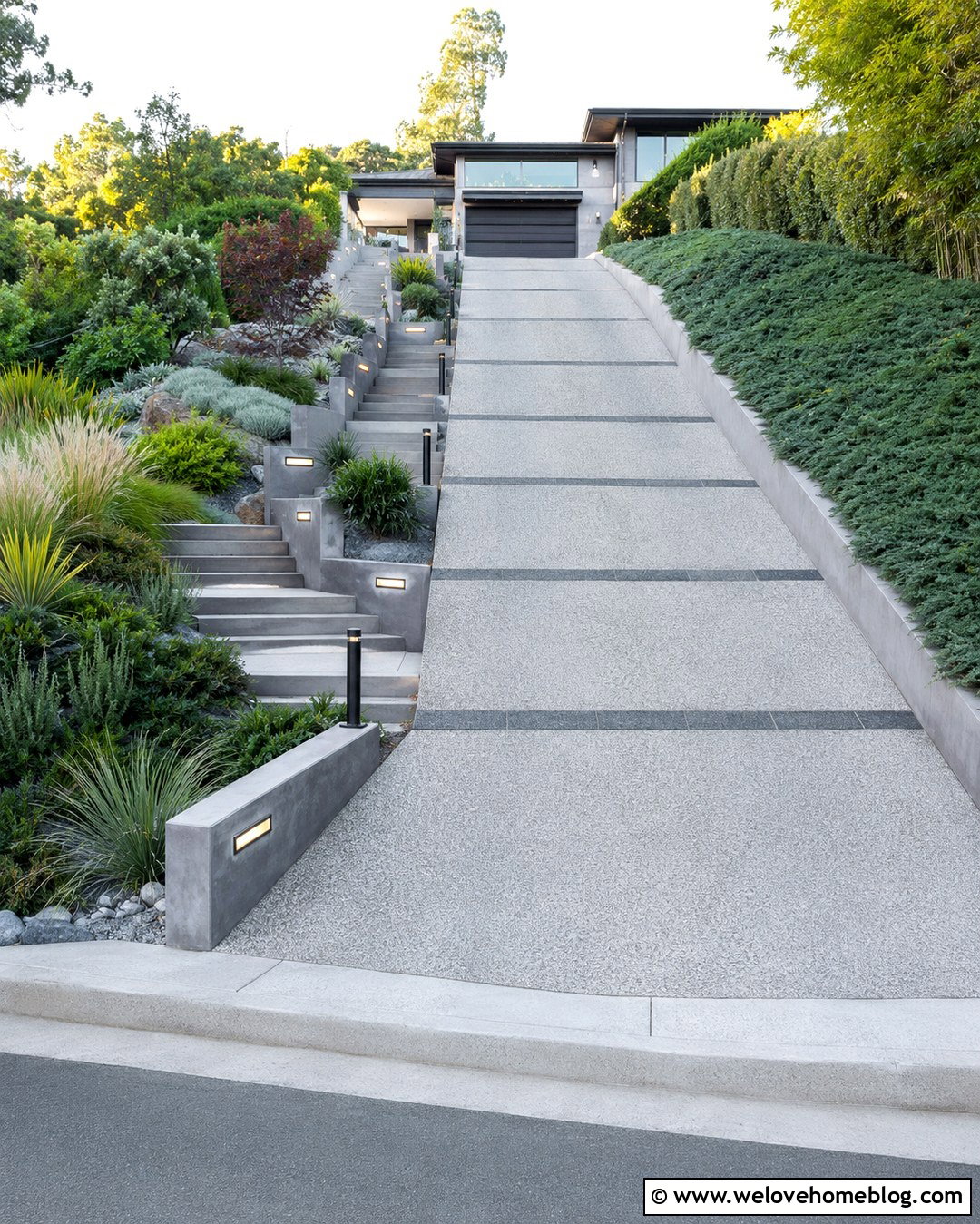 Steep Driveway Step Lights - 20 Lights In Driveway Ideas