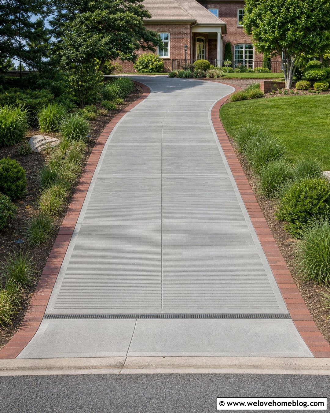 Steep Driveway With Concrete Rumble Strips - 35 Steep Driveway Solutions Ideas