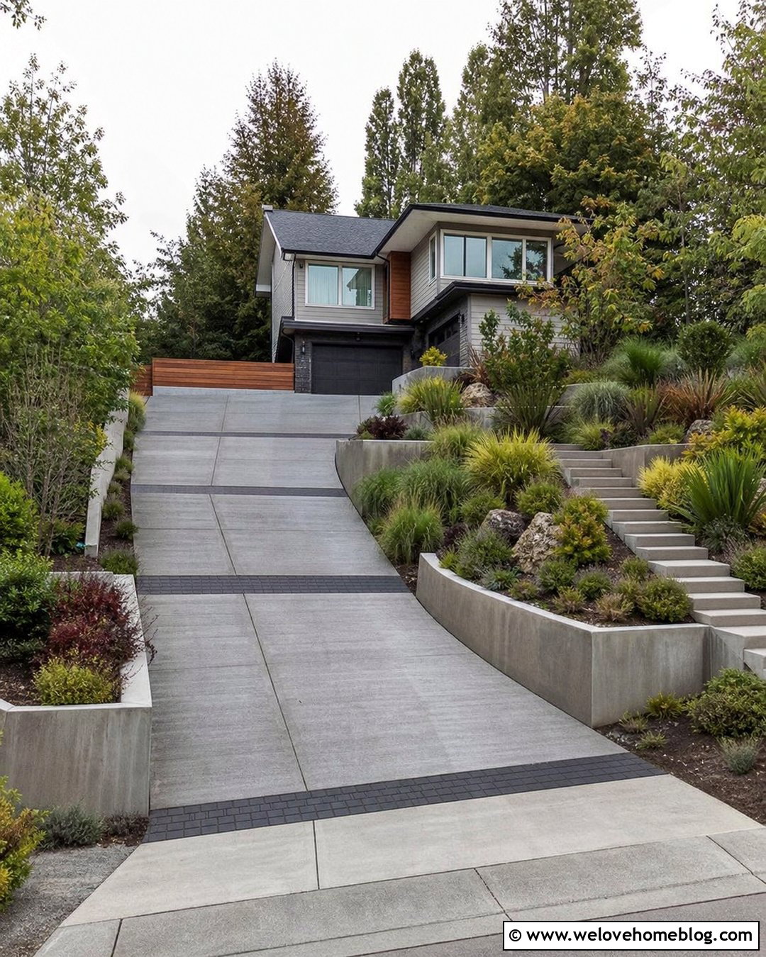 Steep Driveway With Level Landings - 20 very steep driveway ideas