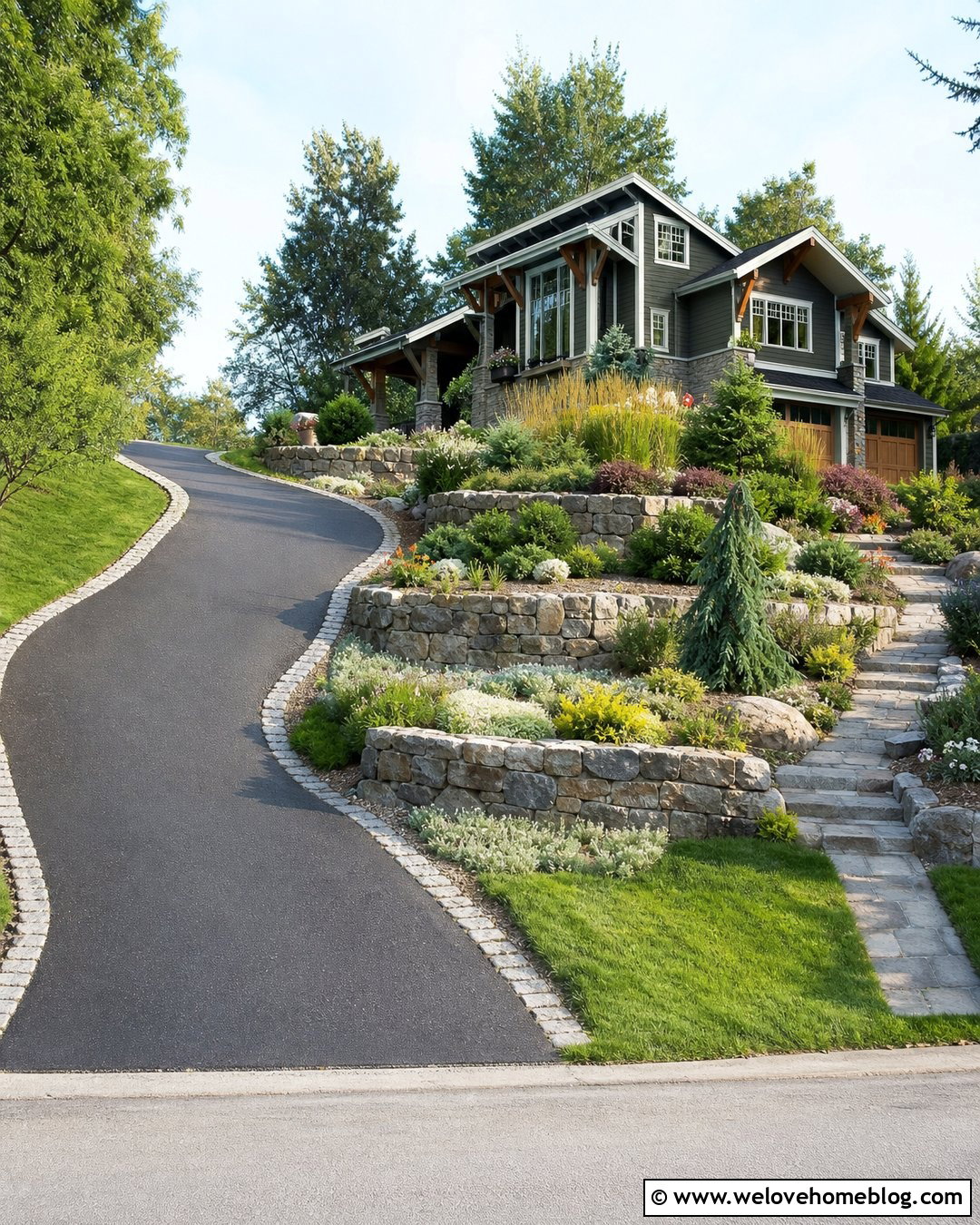 25 Steep Driveway Landscaping Ideas for Safer, Stunning Slopes