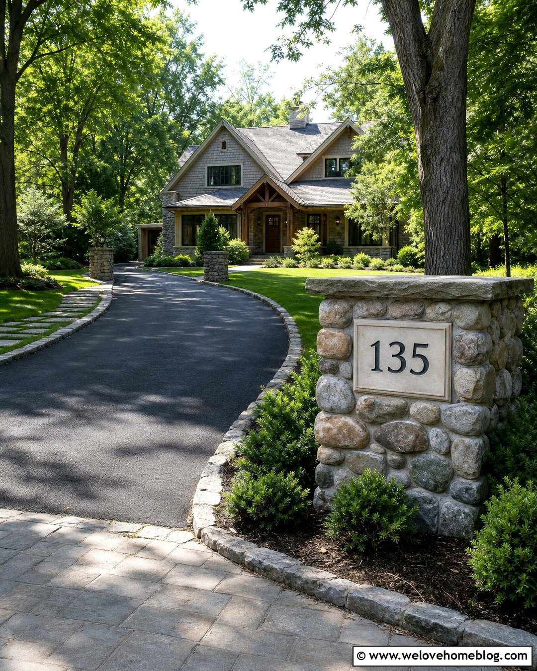 Stone Driveway Address Monument - 35 house number sign for yard driveways ideas
