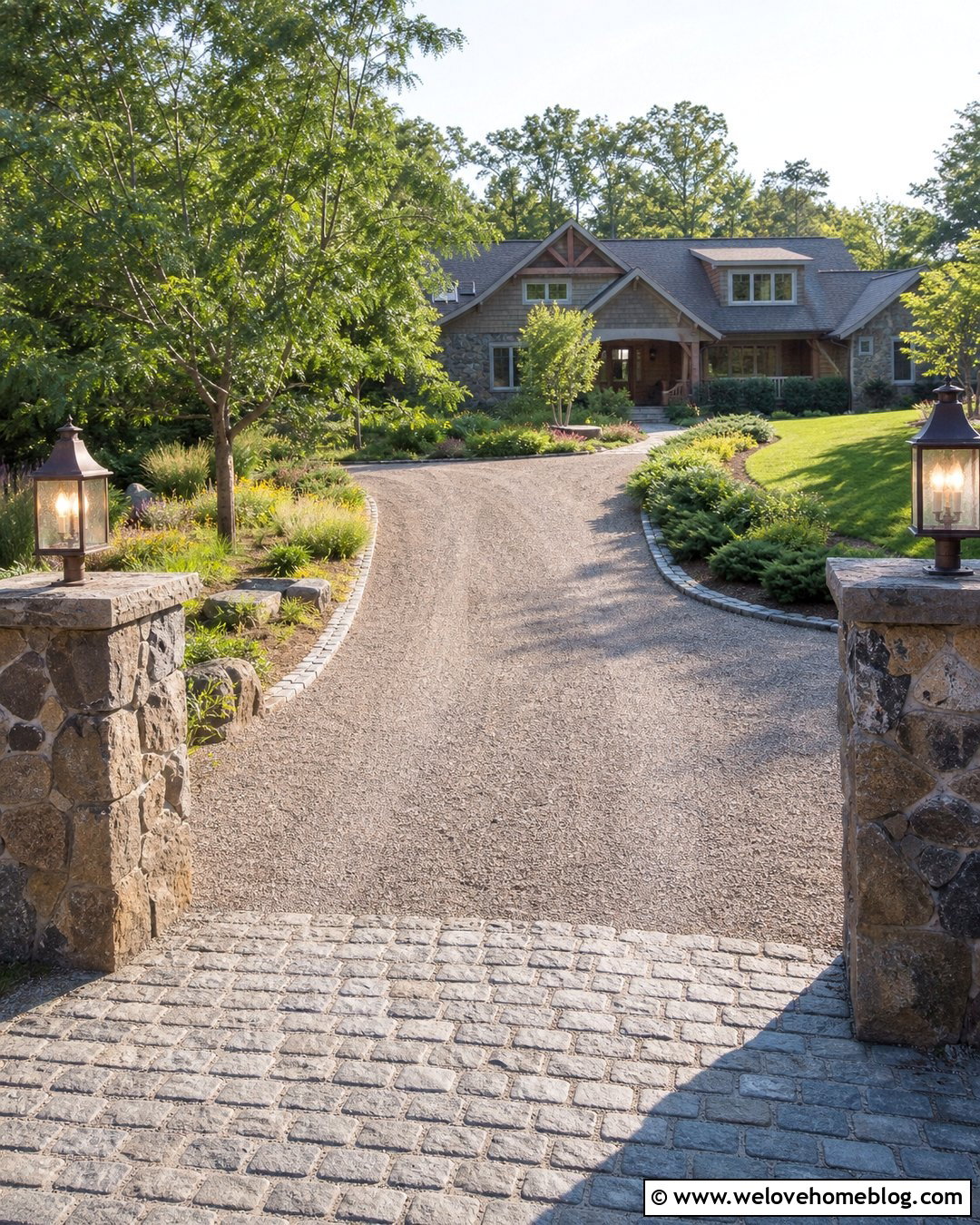 20 Driveway Posts Entrance Ideas for a Grand First Look