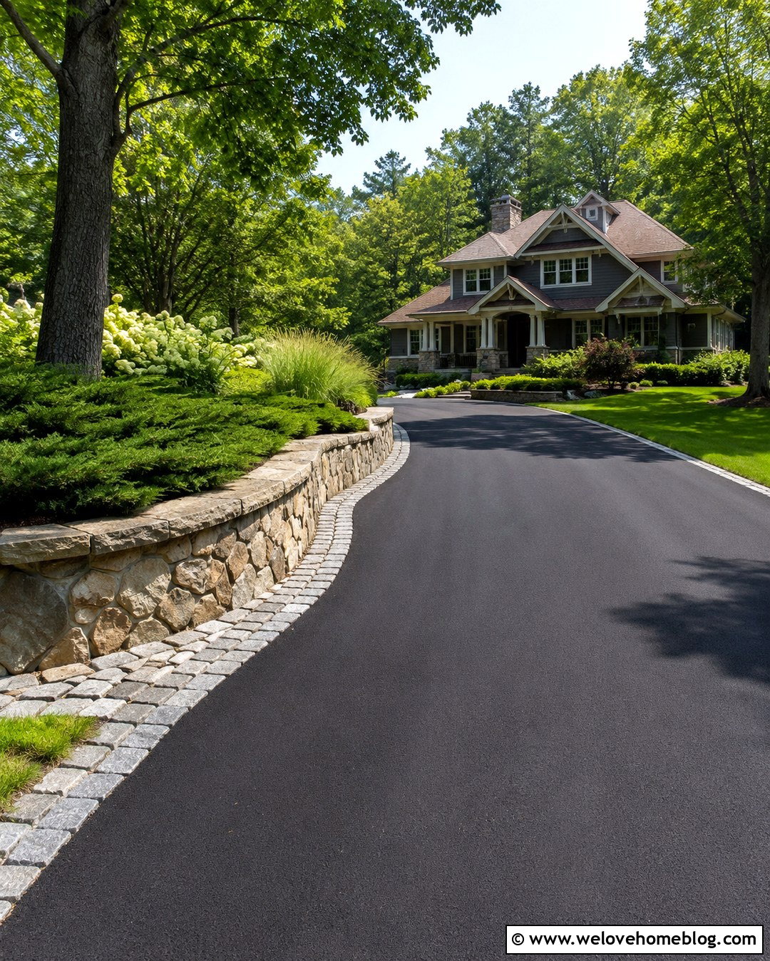 Stone Driveway Retaining Wall - 20 Driveway Wall Project Ideas