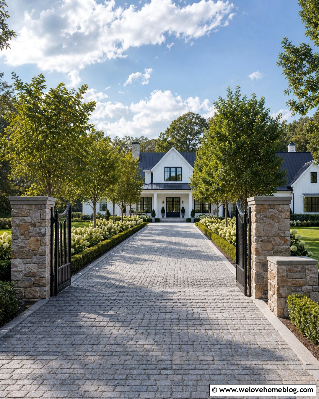 Stone Driveway With Gate Pillars - 25 Driveway Stone Ideas