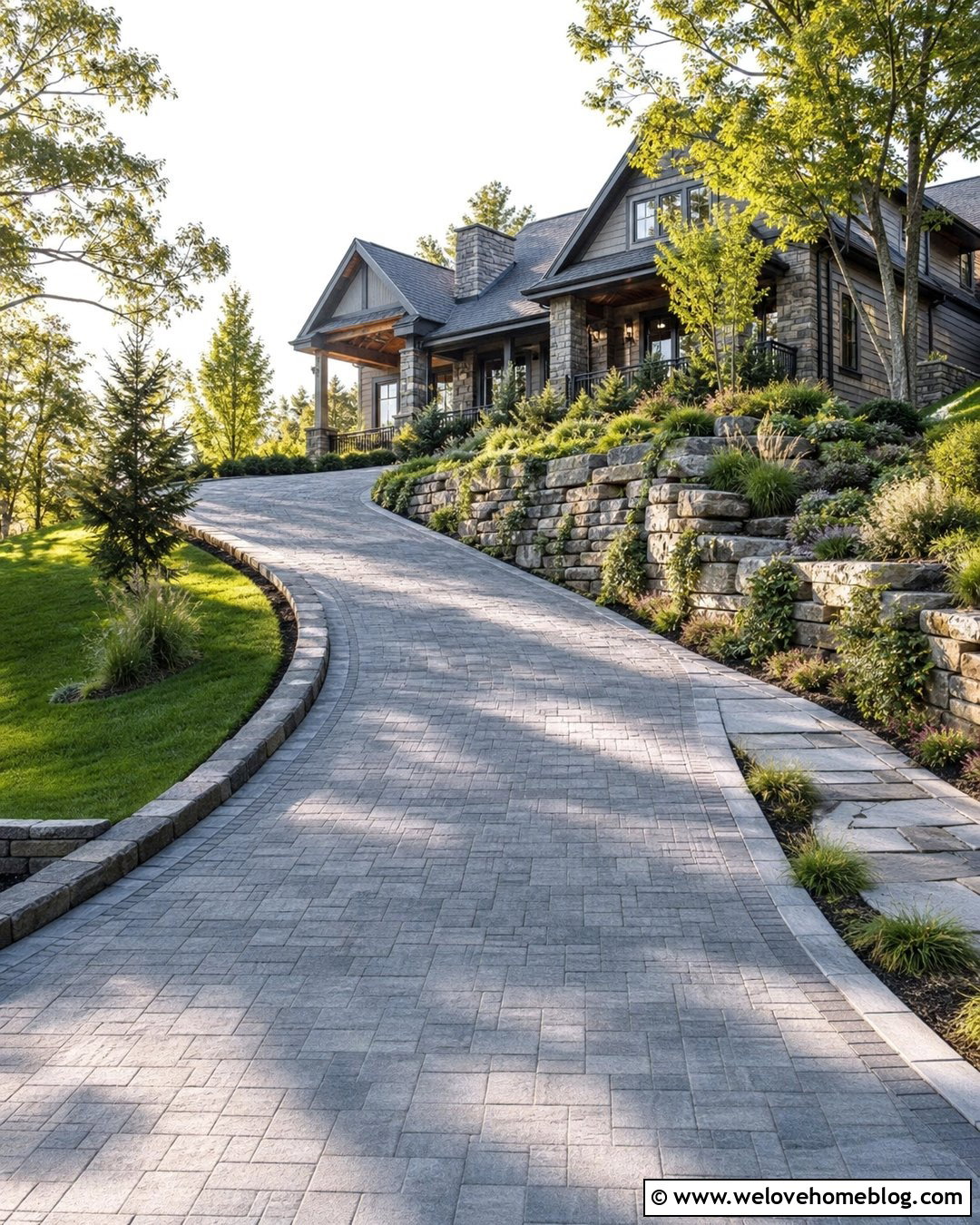 Stone Driveway With Retaining Wall - 25 Driveway Stone Ideas