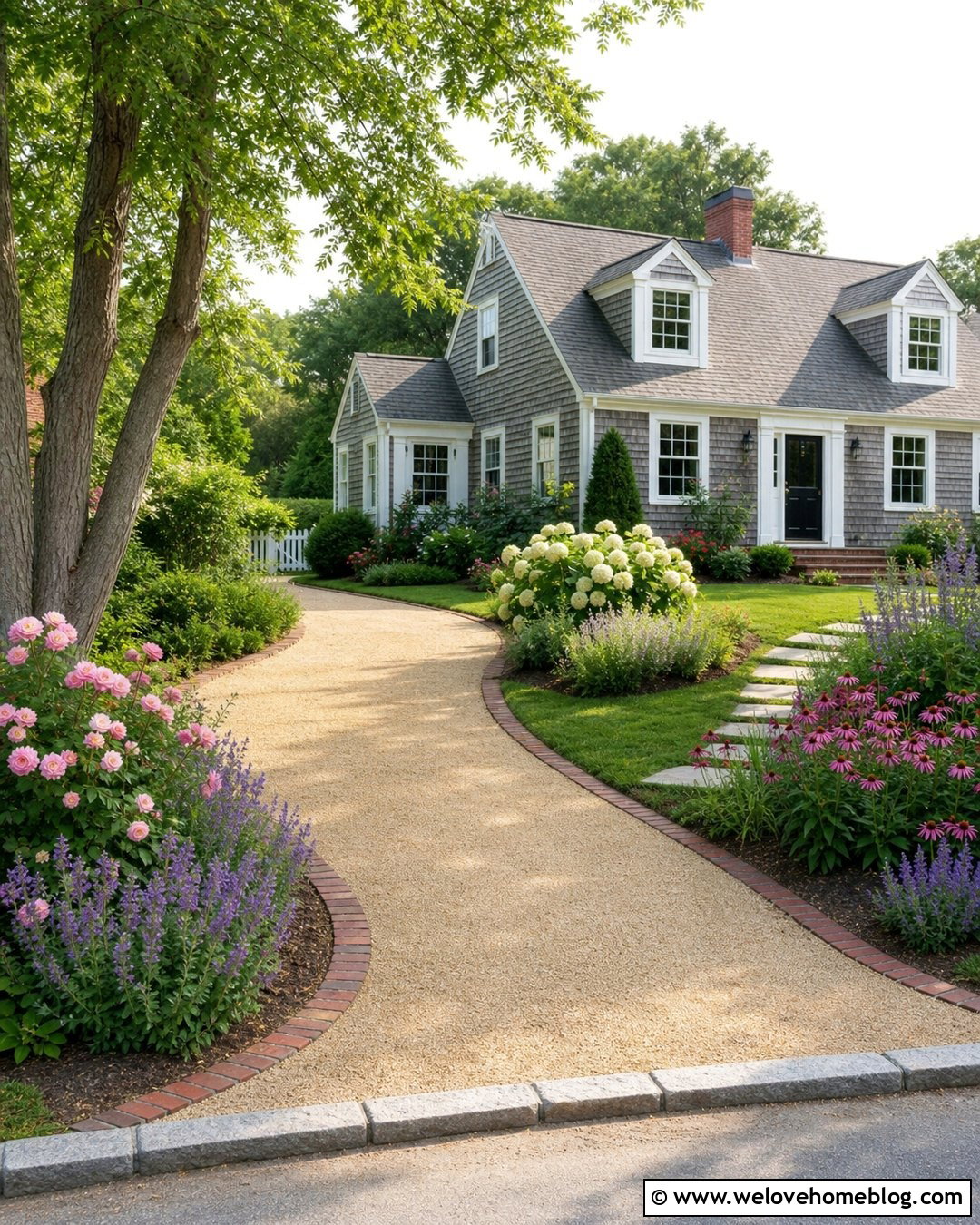 Stone Dust Driveway With Cottage Garden Borders - 20 Stone Dust Driveway Ideas