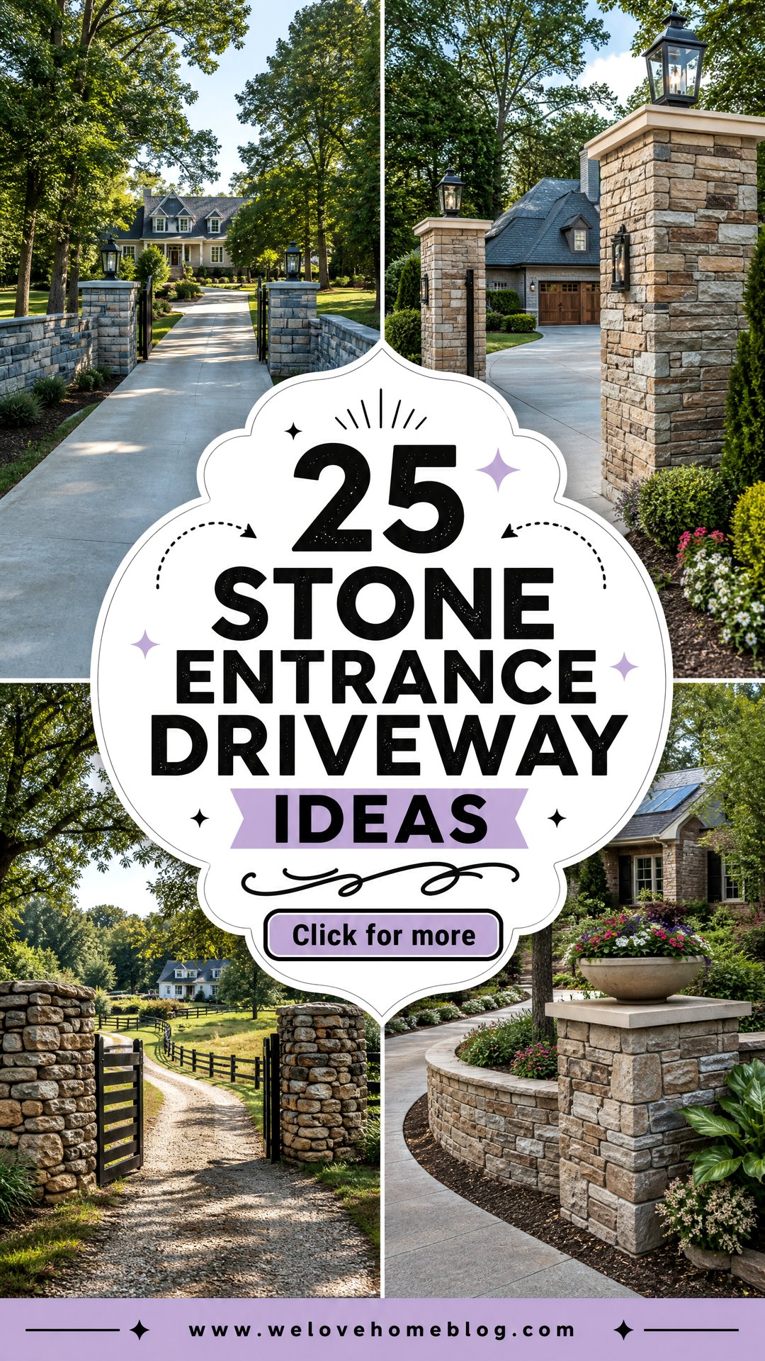 25 Stone Entrance Driveway Ideas for Timeless Curb Appeal - 25 Stone Entrance Driveway Ideas for Timeless Curb Appeal