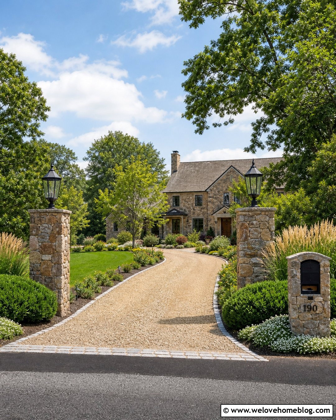 Stone Pillar Acreage Driveway Entrance - 20 acreage entrance driveway ideas