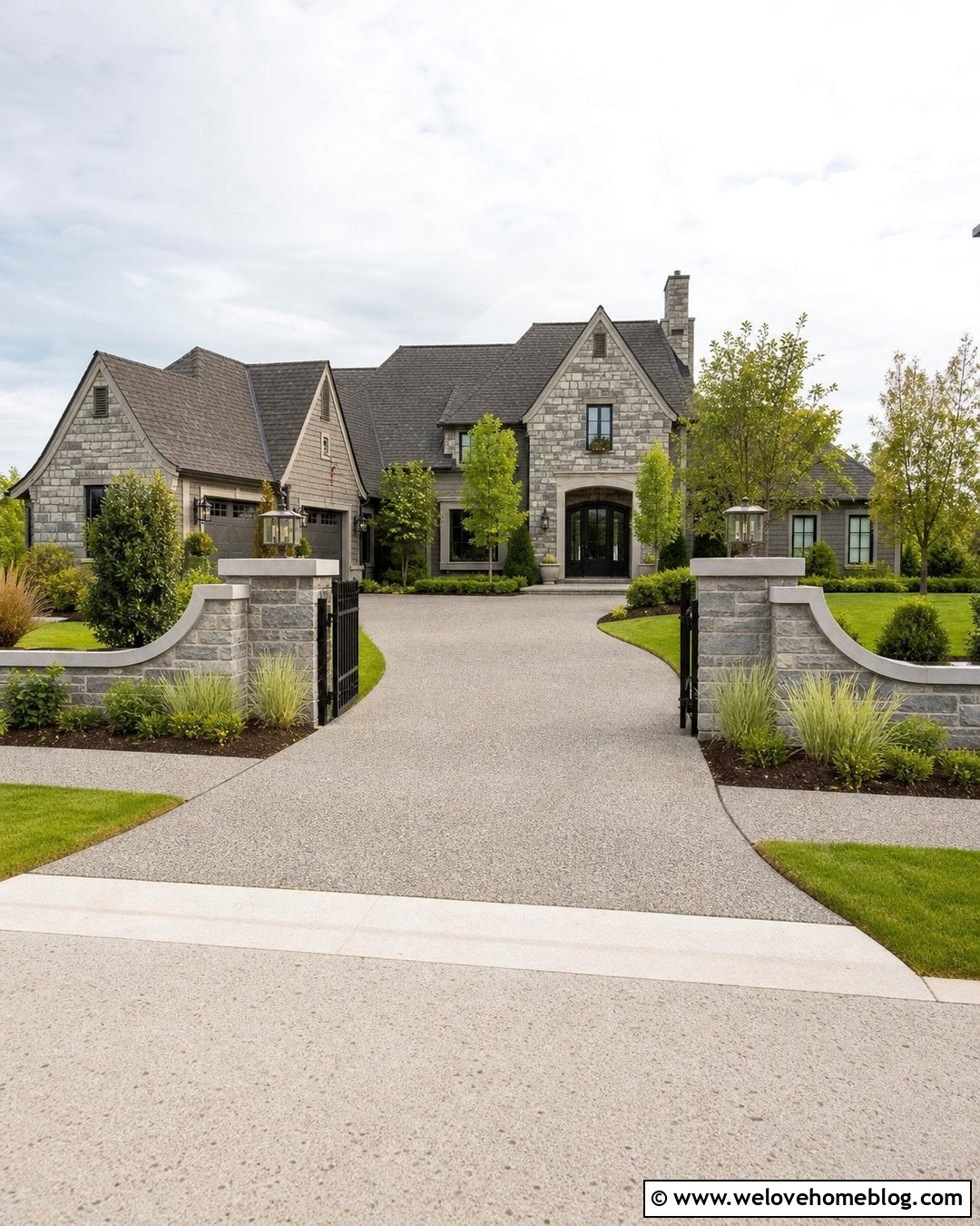 20 Stone Gate Entrance Driveways Ideas for an Elegant Arrival