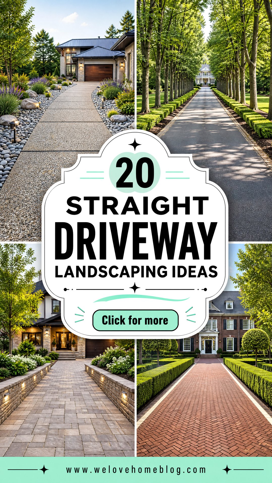 20 Straight Driveway Landscaping Ideas for Sleek Curb Appeal - 20 Straight Driveway Landscaping Ideas for Sleek Curb Appeal