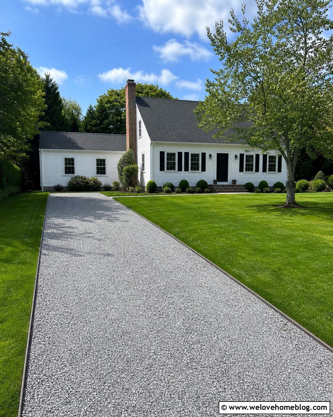 Straight Gravel Driveway With Grass Edging - 20 Gravel And Grass Driveway Ideas