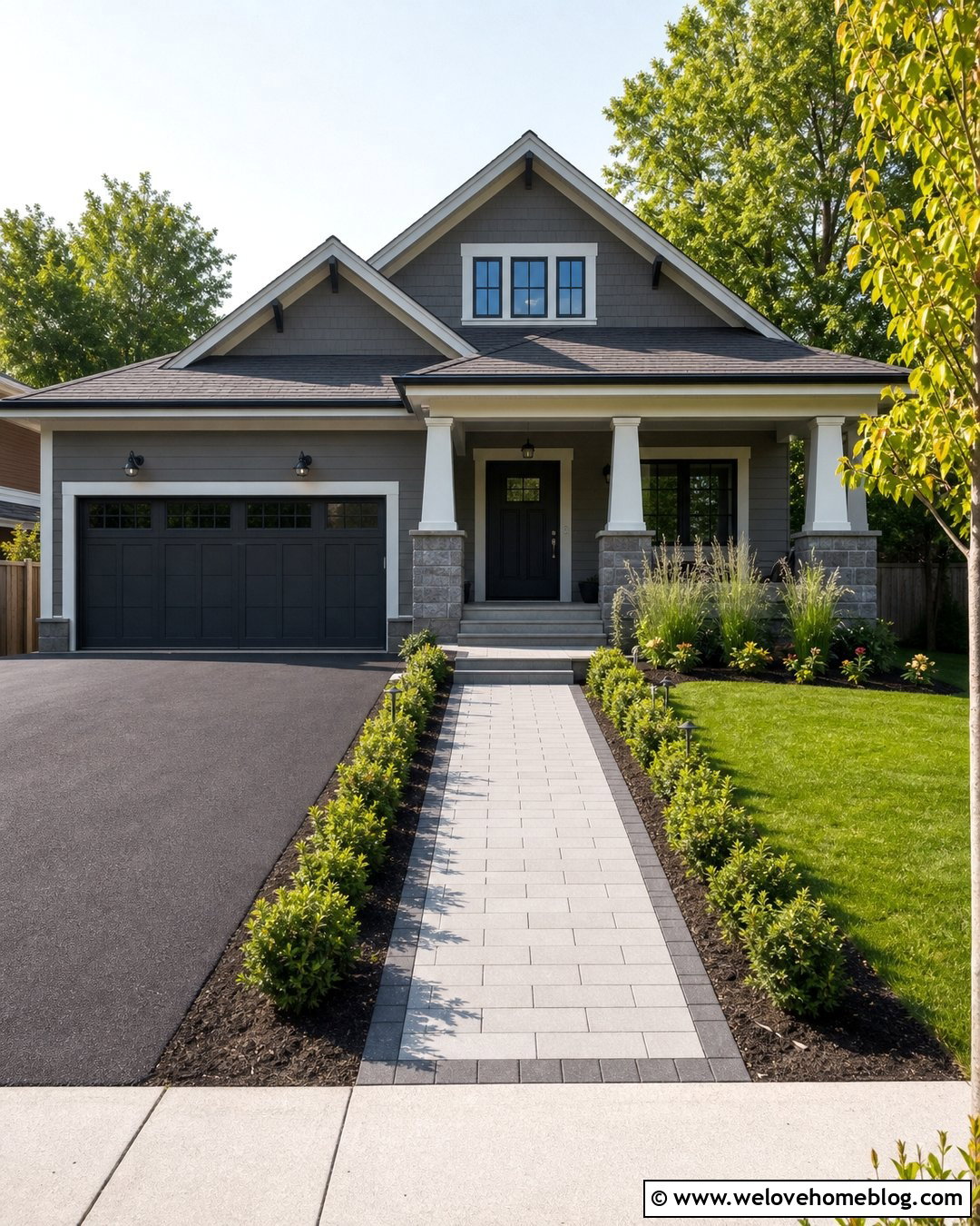 Straight Paver Walkway From Driveway - 25 Walk Way To Front Door From Driveway Ideas