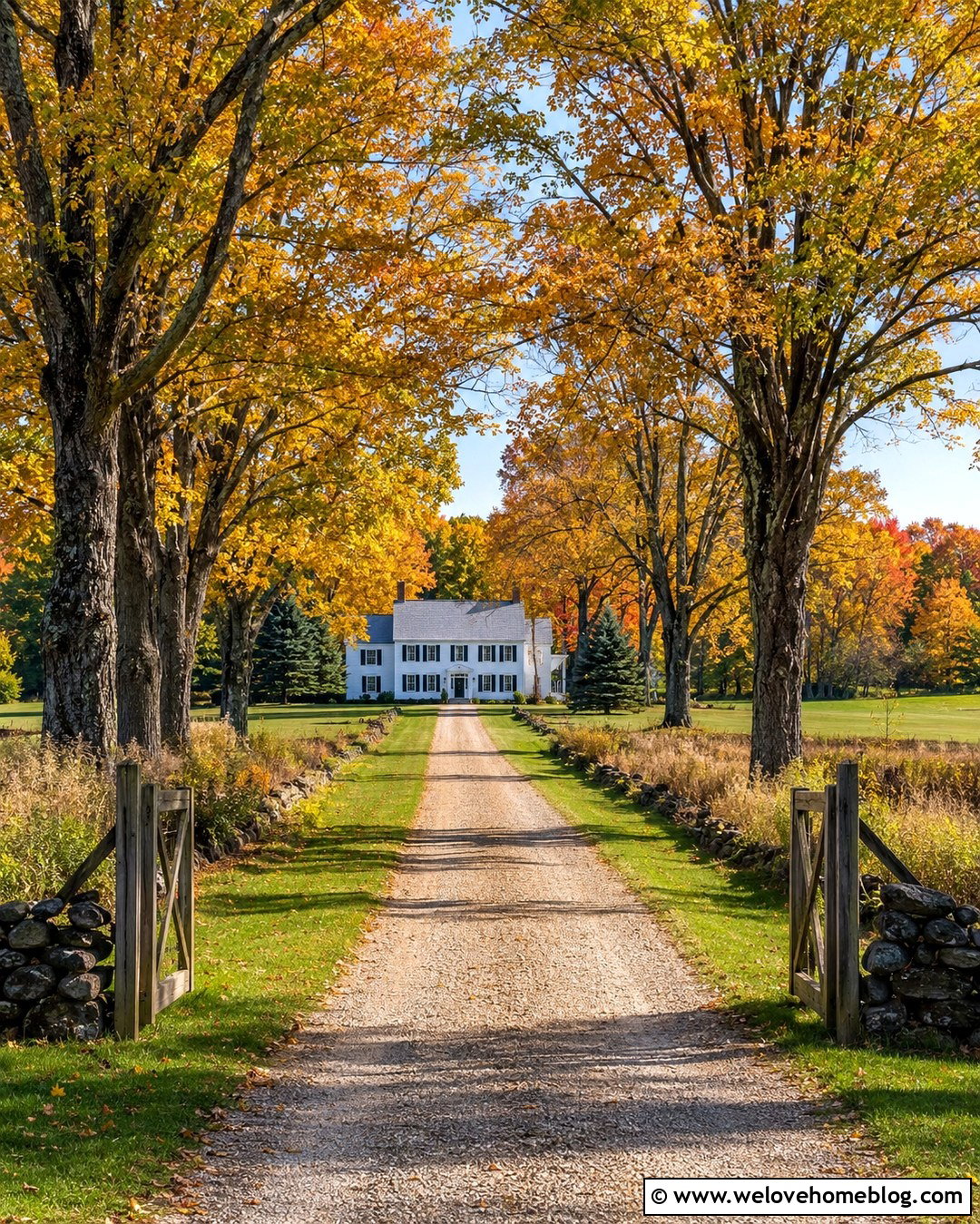 Sugar Maple Country Driveway - 25 trees to line driveway ideas