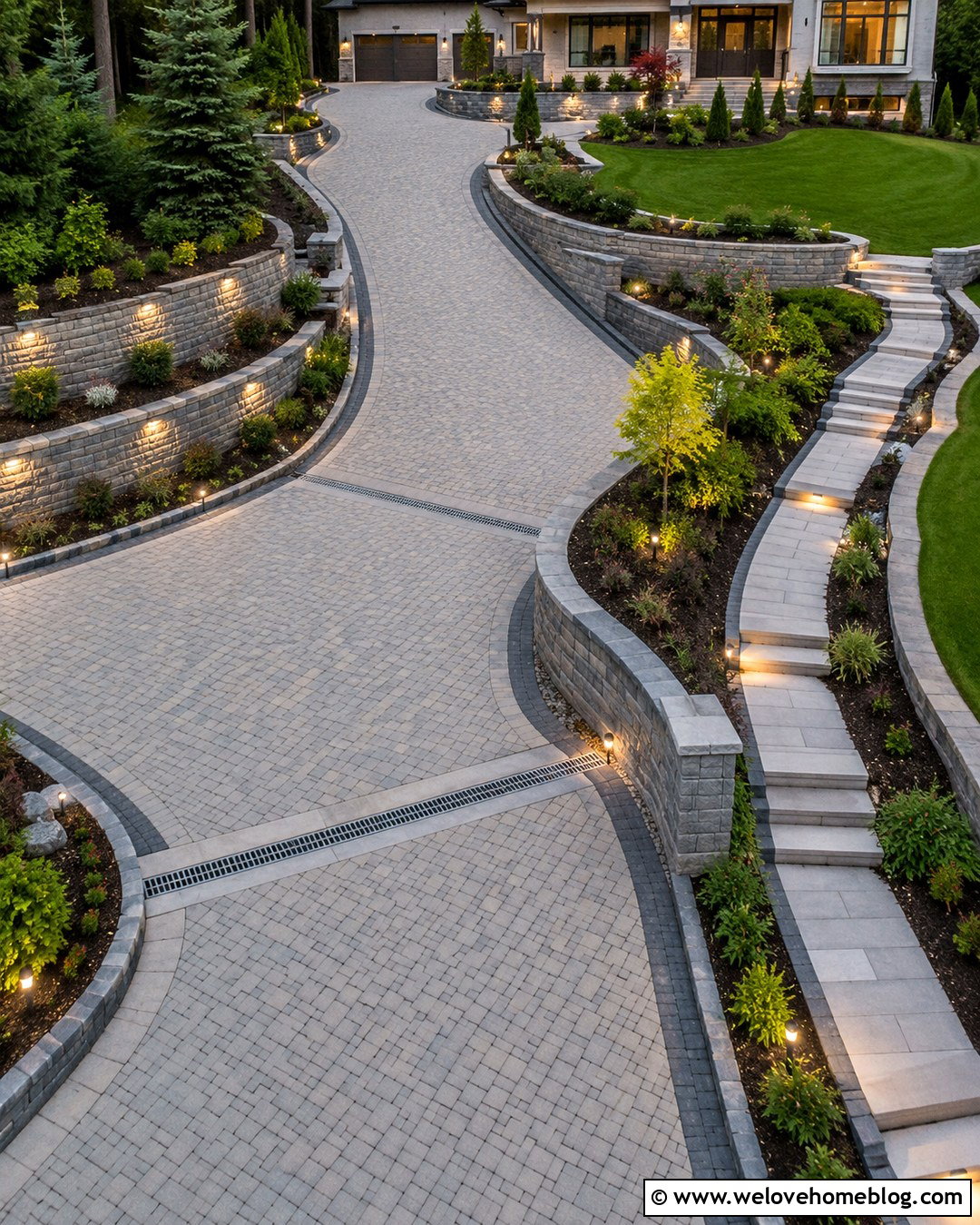 Switchback Steep Driveway - 20 Steep Driveway Design Ideas