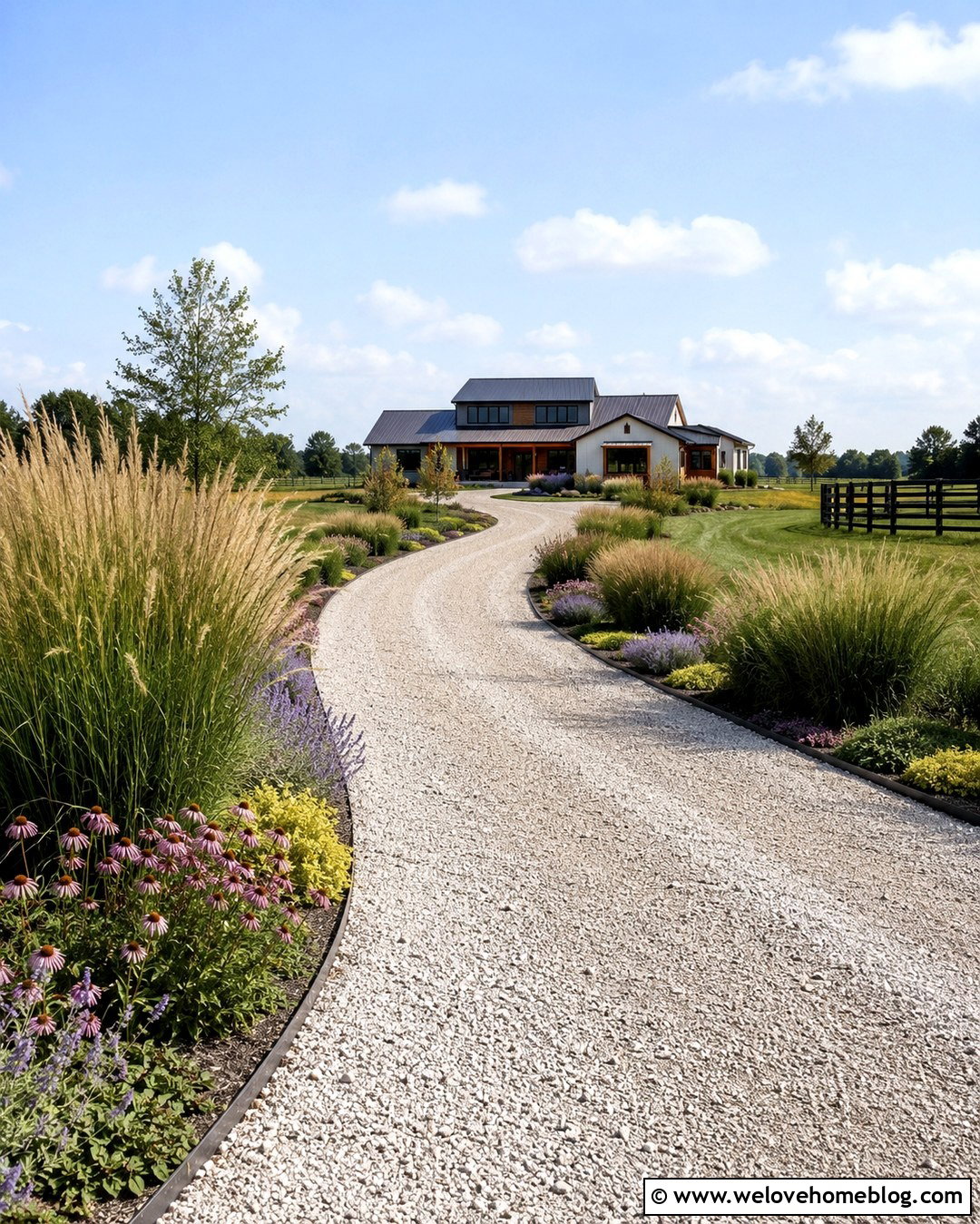 Switchgrass Along a Rural Driveway - 20 plants next to driveway ideas