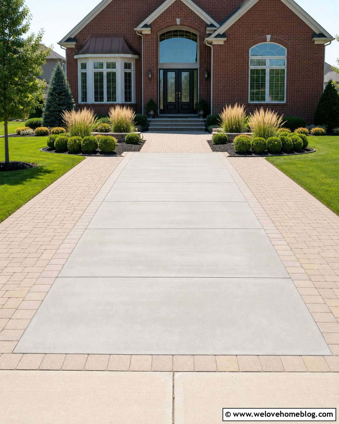 Symmetrical Paver Driveway Extensions - 40 widen driveway ideas