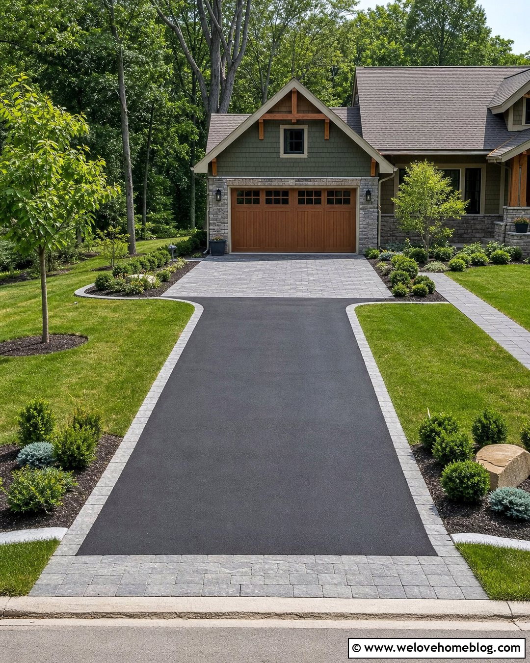T Shaped Driveway With Compact Turnaround - 30 Small Driveway Parking Ideas