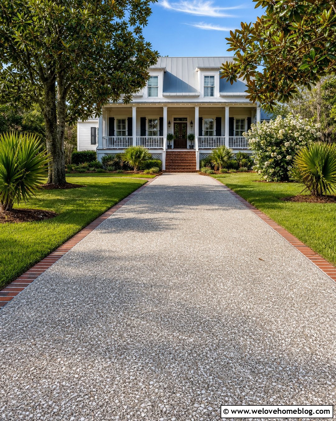 Tabby Concrete Driveway With Large Oyster Shell Finish - 20 Tabby Concrete Driveway Ideas