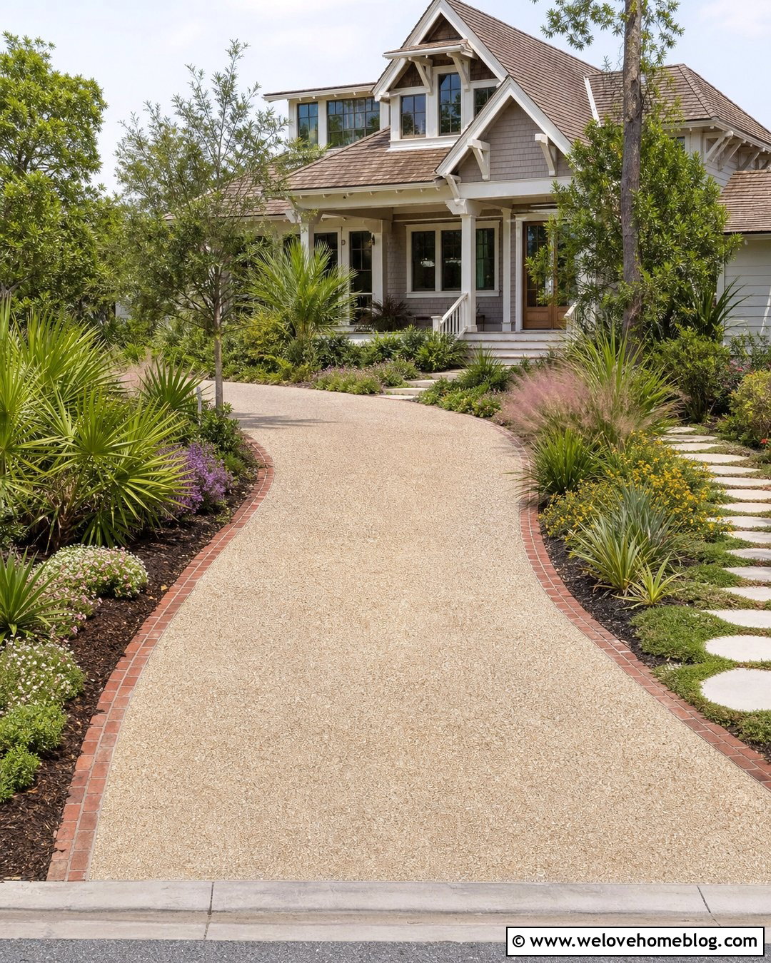 Tabby Concrete Driveway With Native Landscaping - 20 Tabby Concrete Driveway Ideas