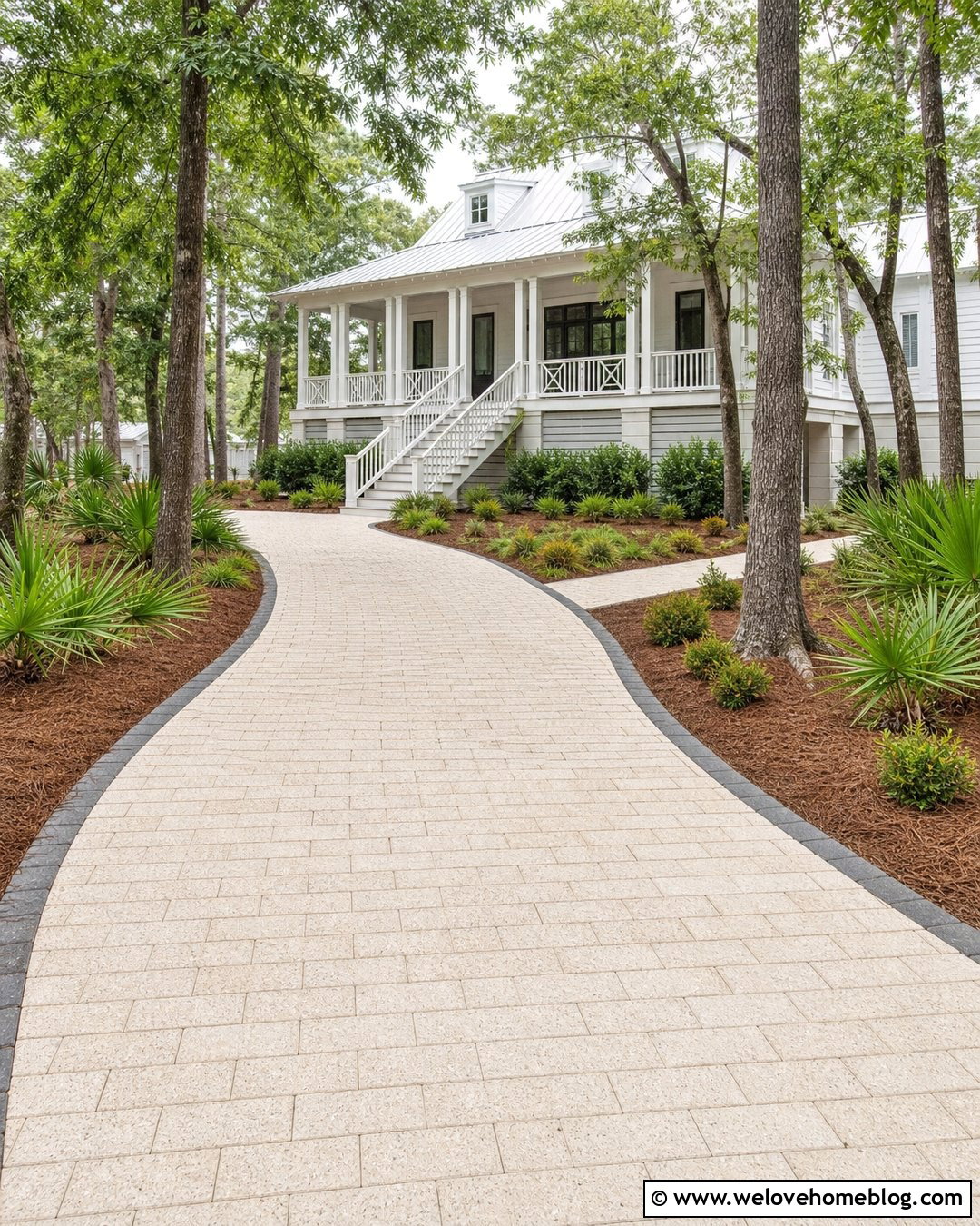 Tabby Shell Paver Driveway - 20 Lowcountry Paver Driveway Ideas