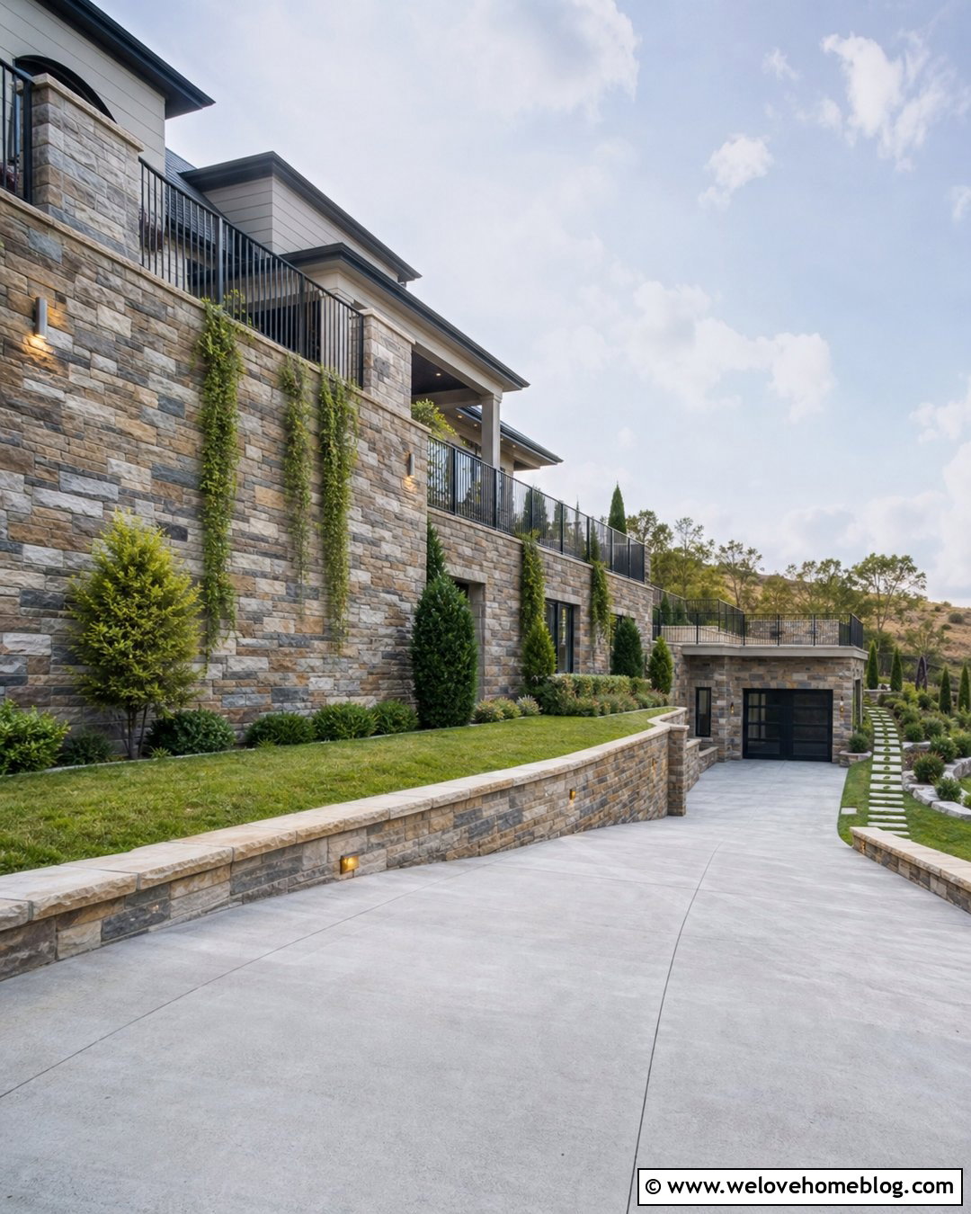 Tall Driveway Retaining Wall - 35 Driveway Retaining Wall Ideas